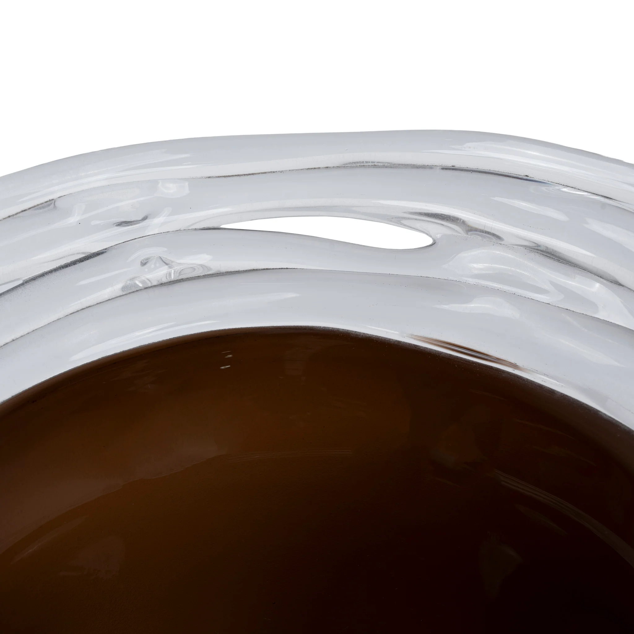 CAC12340-FC Stacked Wave Brown Bottom Bowl - Image 3