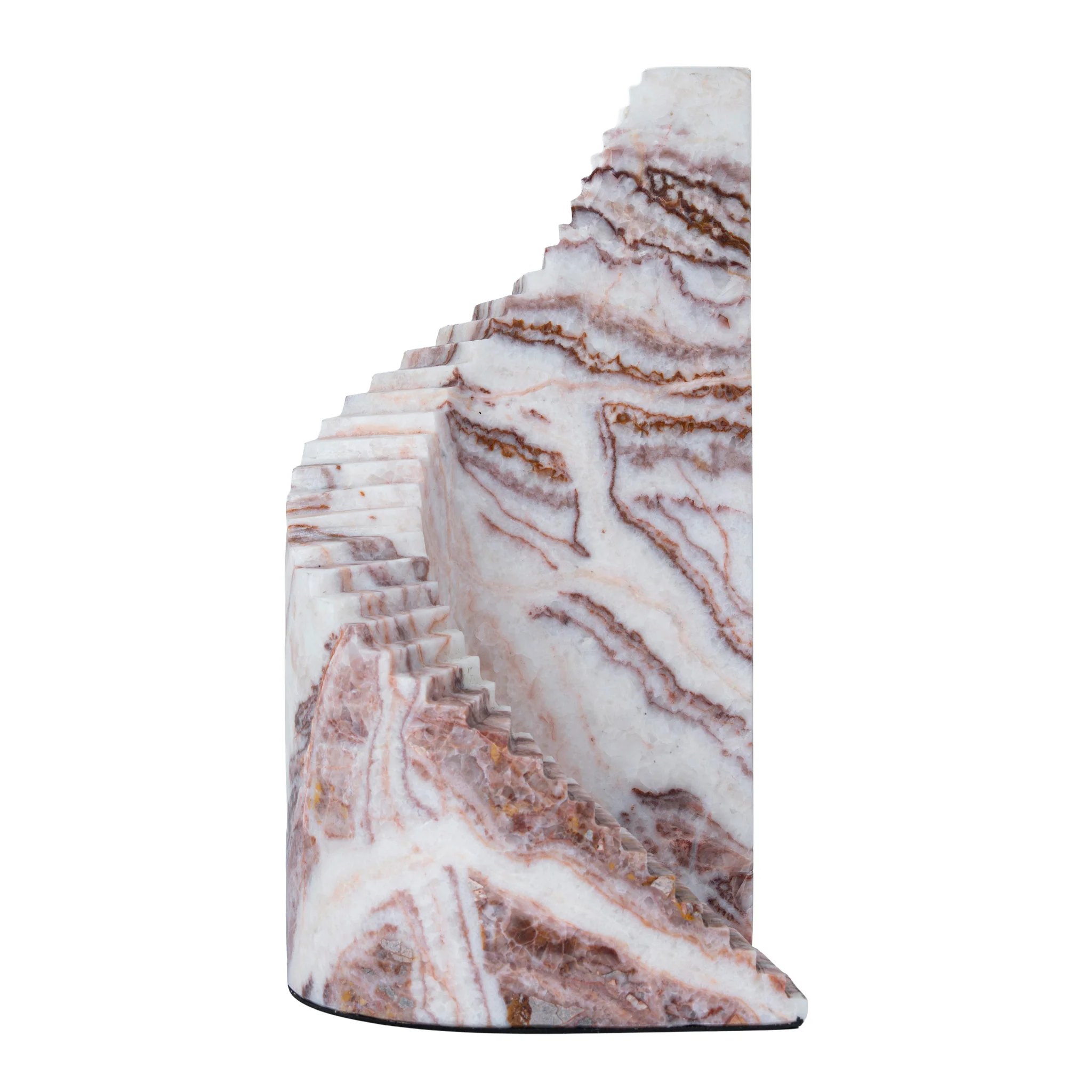 CAC12531-KM Step Marble Sculpture - Red Ochre - Image 3
