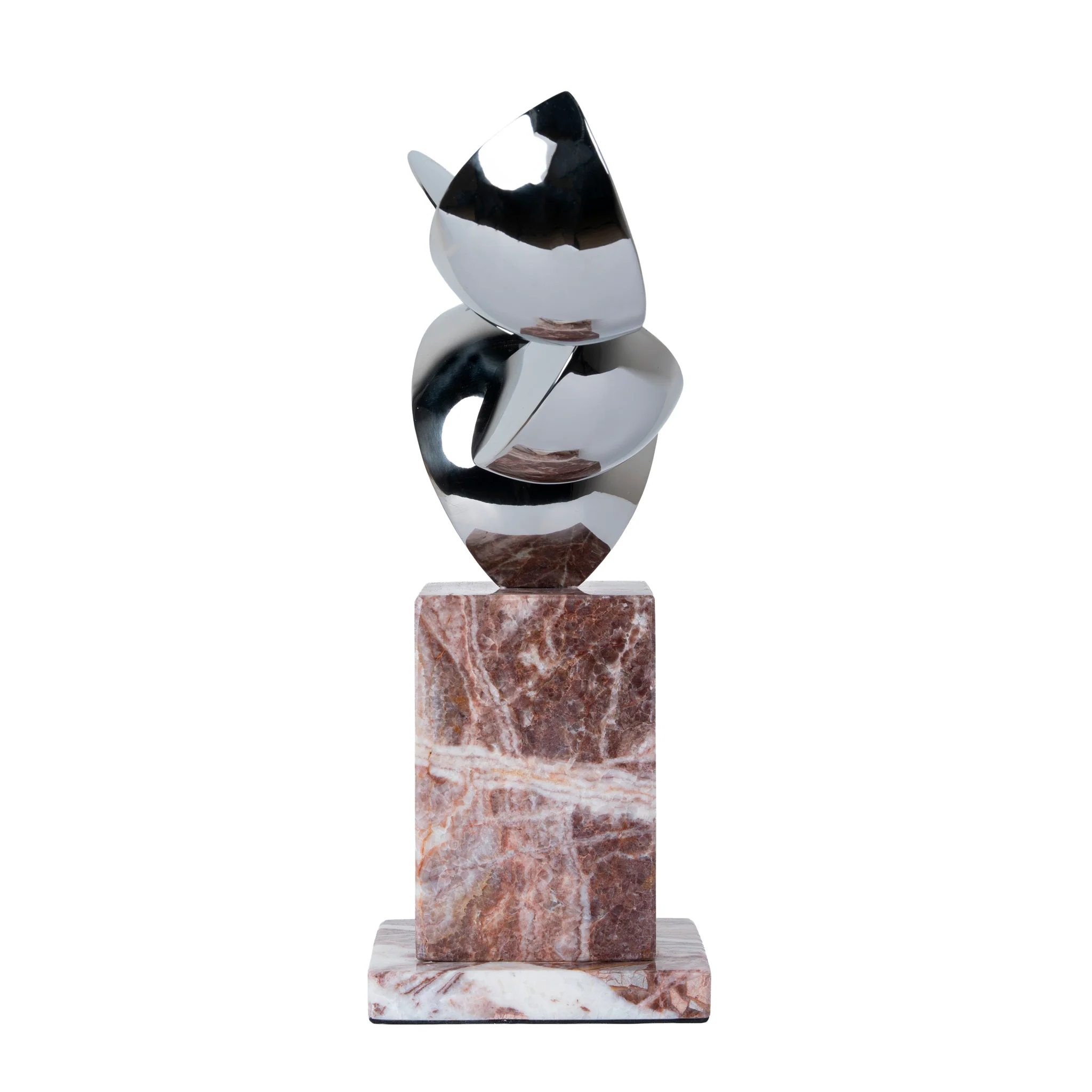 CAC12532-KM Silver Winged Sculpture - Red Ochre - Image 3