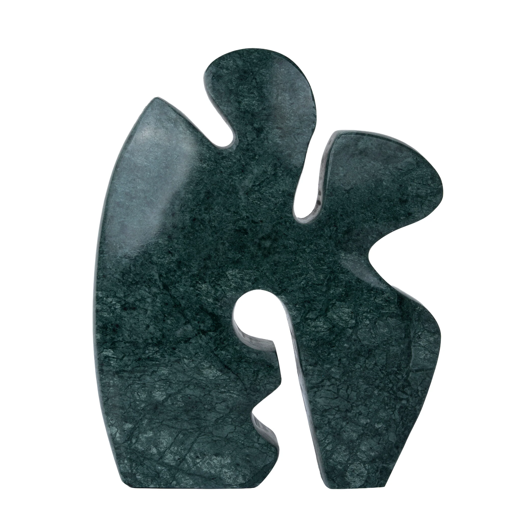 CAC12535-KM Carved Marble Accent Sculpture - Green - Image 2