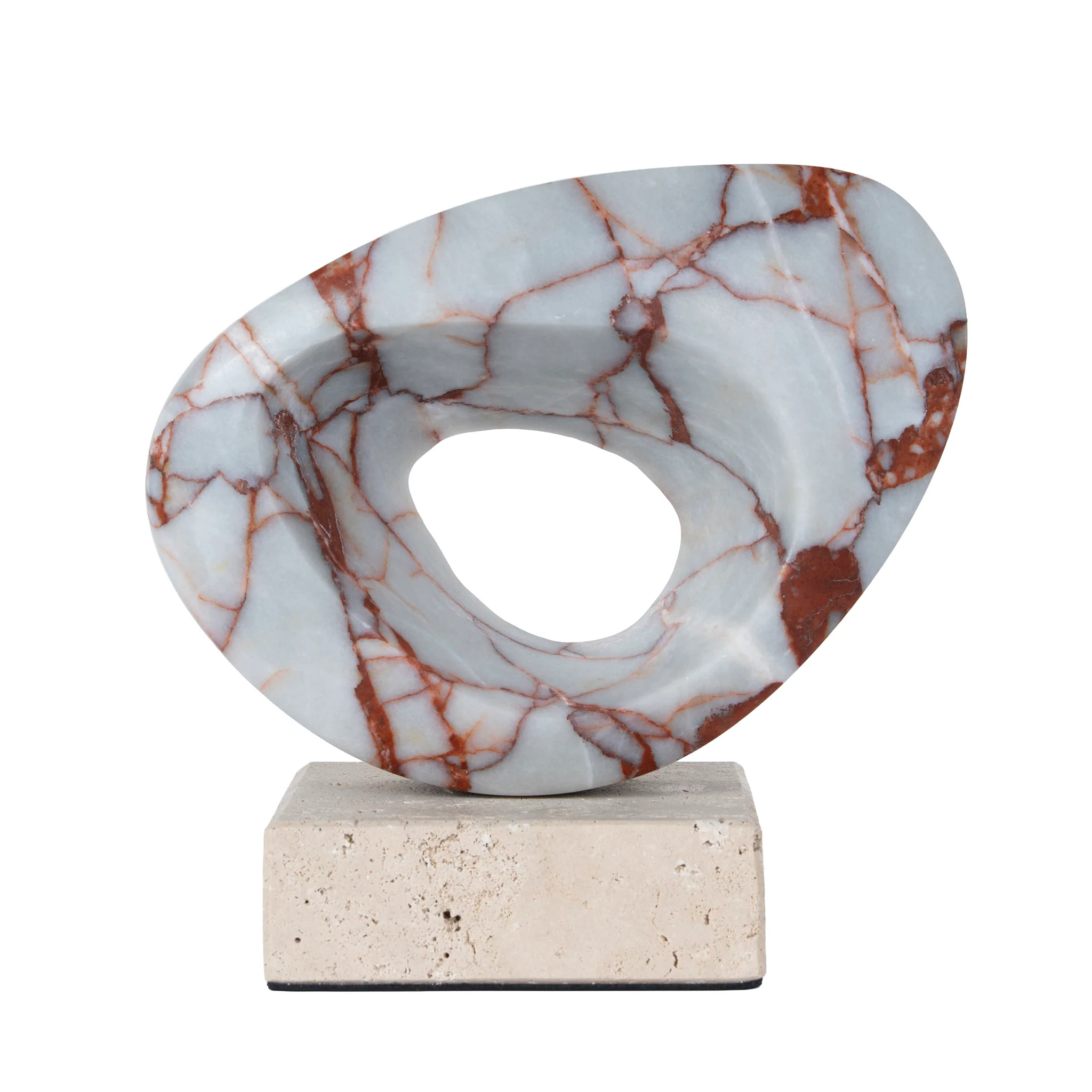 CAC12536-KM Halo Marble Sculpture - Bulgari Red - Image 2