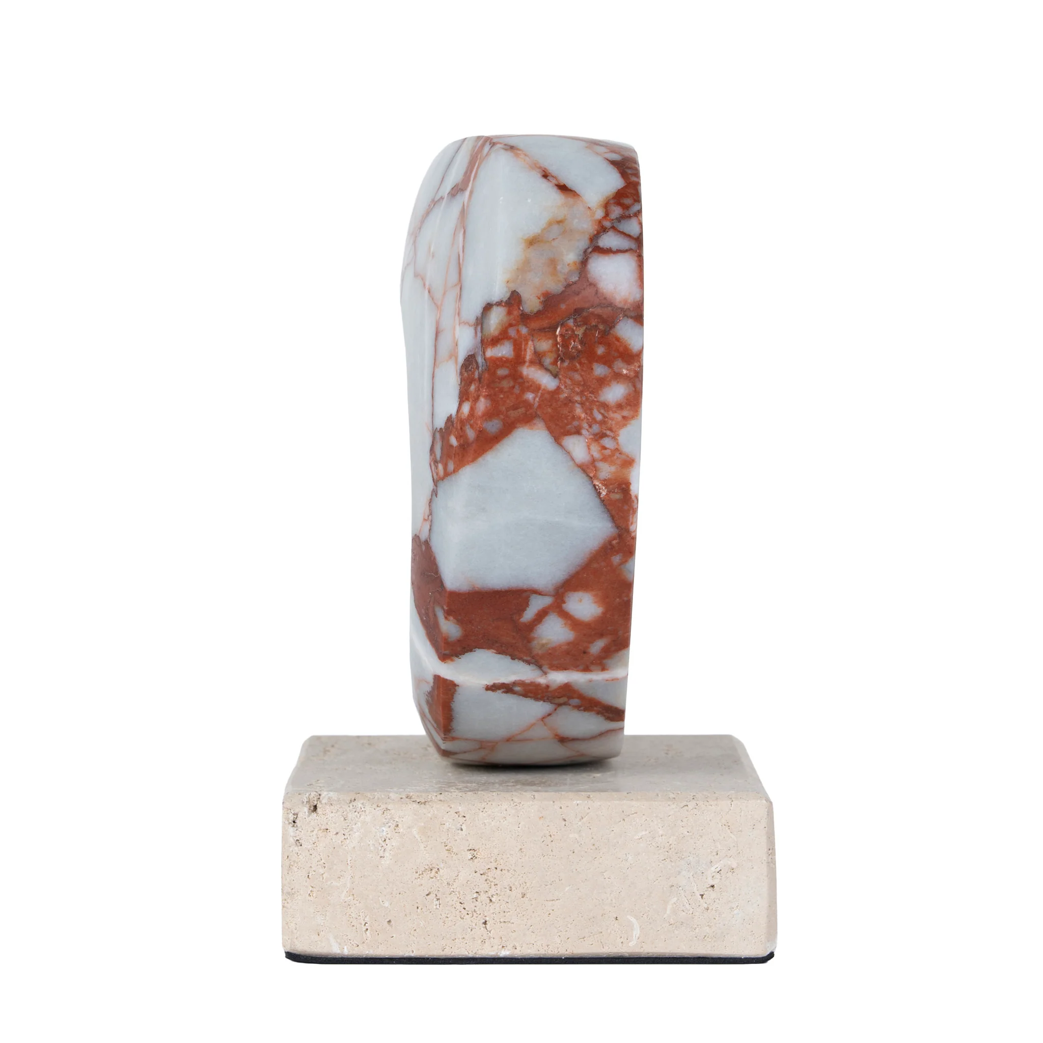 CAC12536-KM Halo Marble Sculpture - Bulgari Red - Image 3
