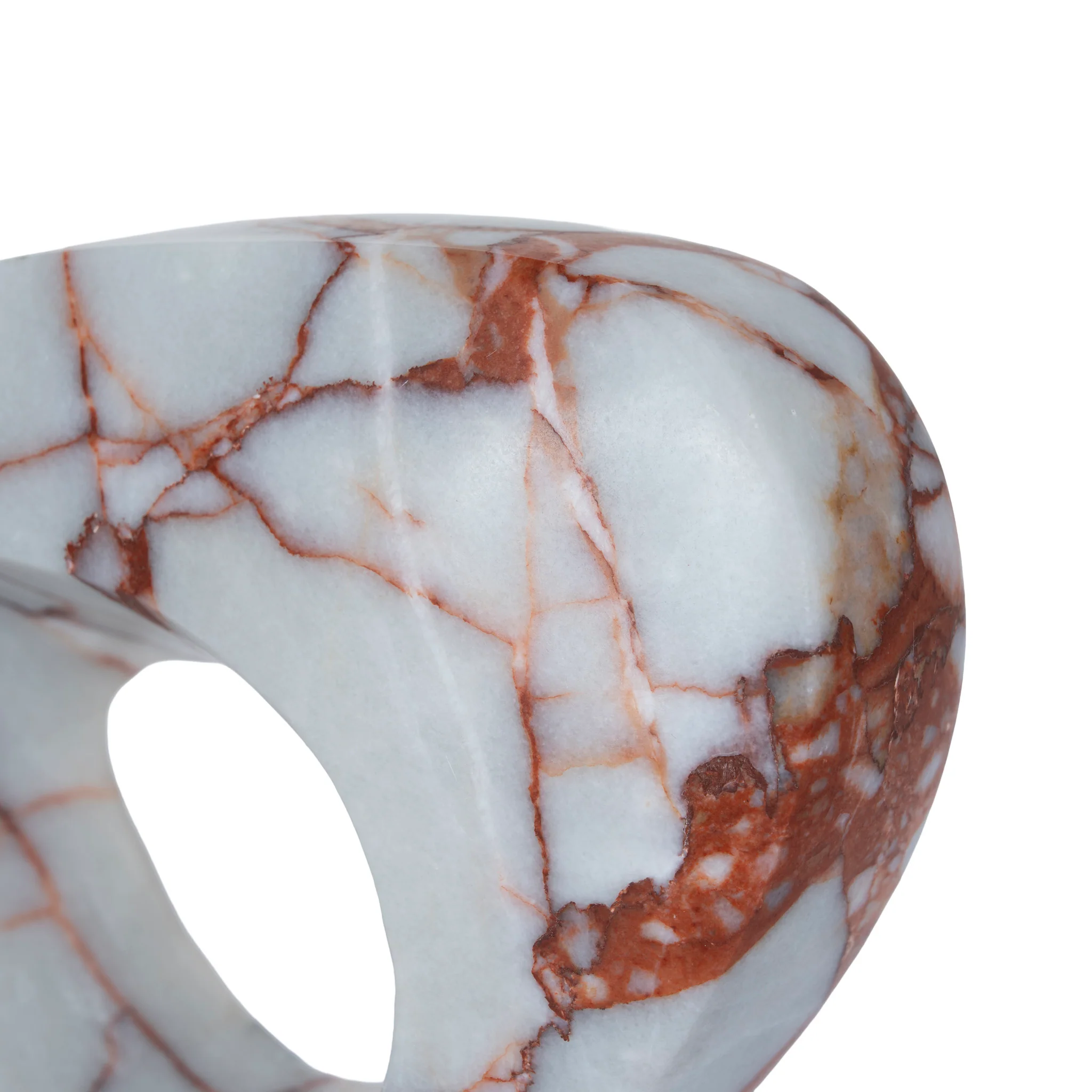 CAC12536-KM Halo Marble Sculpture - Bulgari Red - Image 5
