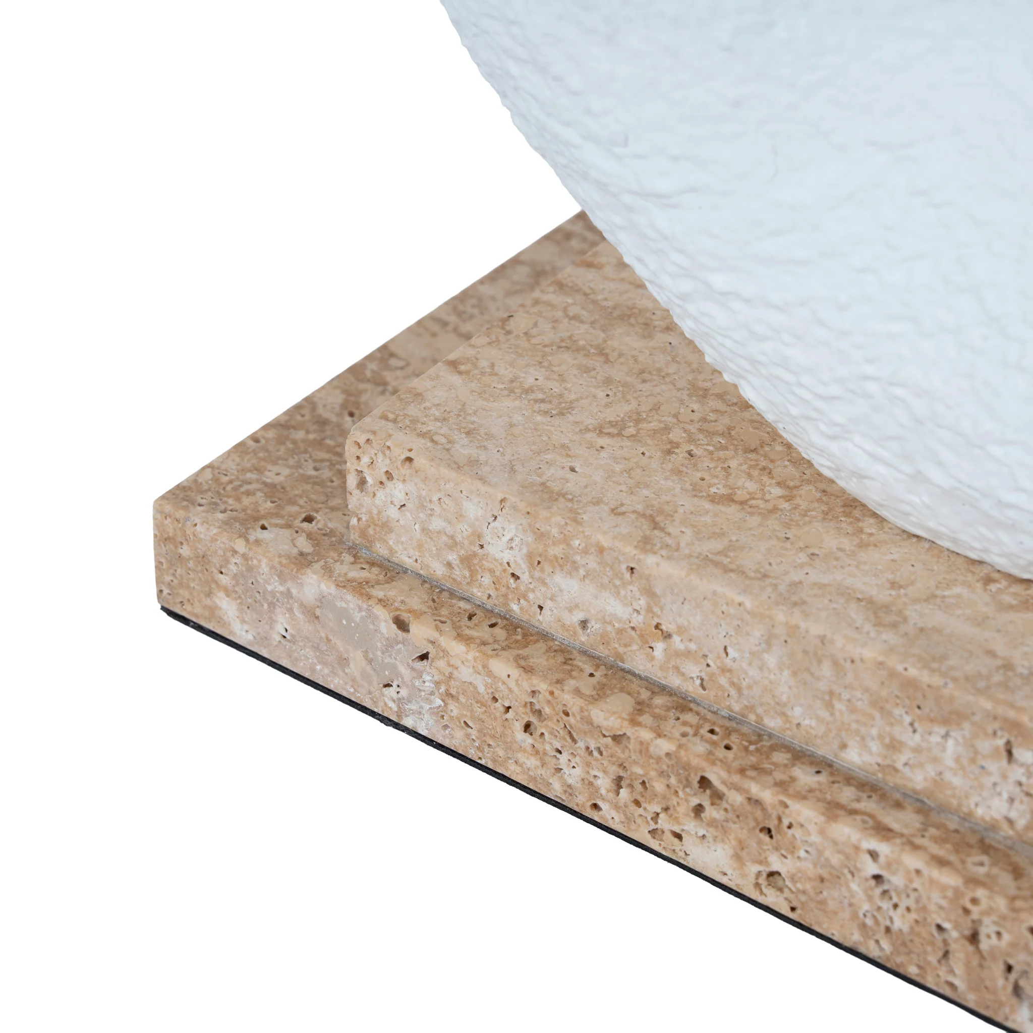 CAC12537-KM Organic Shape Marble Sculpture - Clay White - Image 4