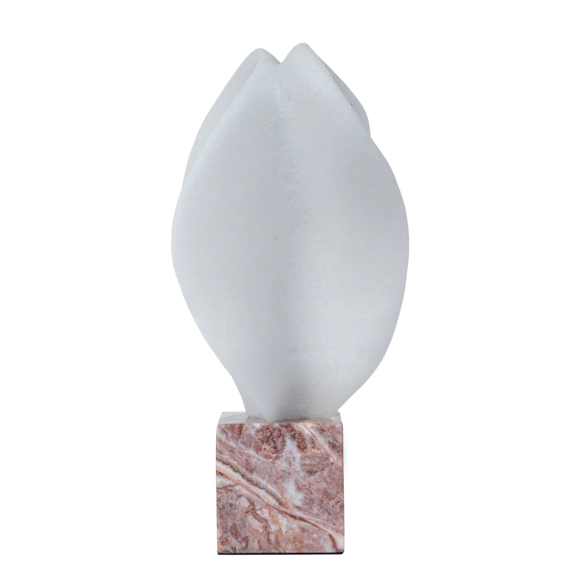 CAC12539-KM Geometric Marble Sculpture - Red Ochre - Image 3