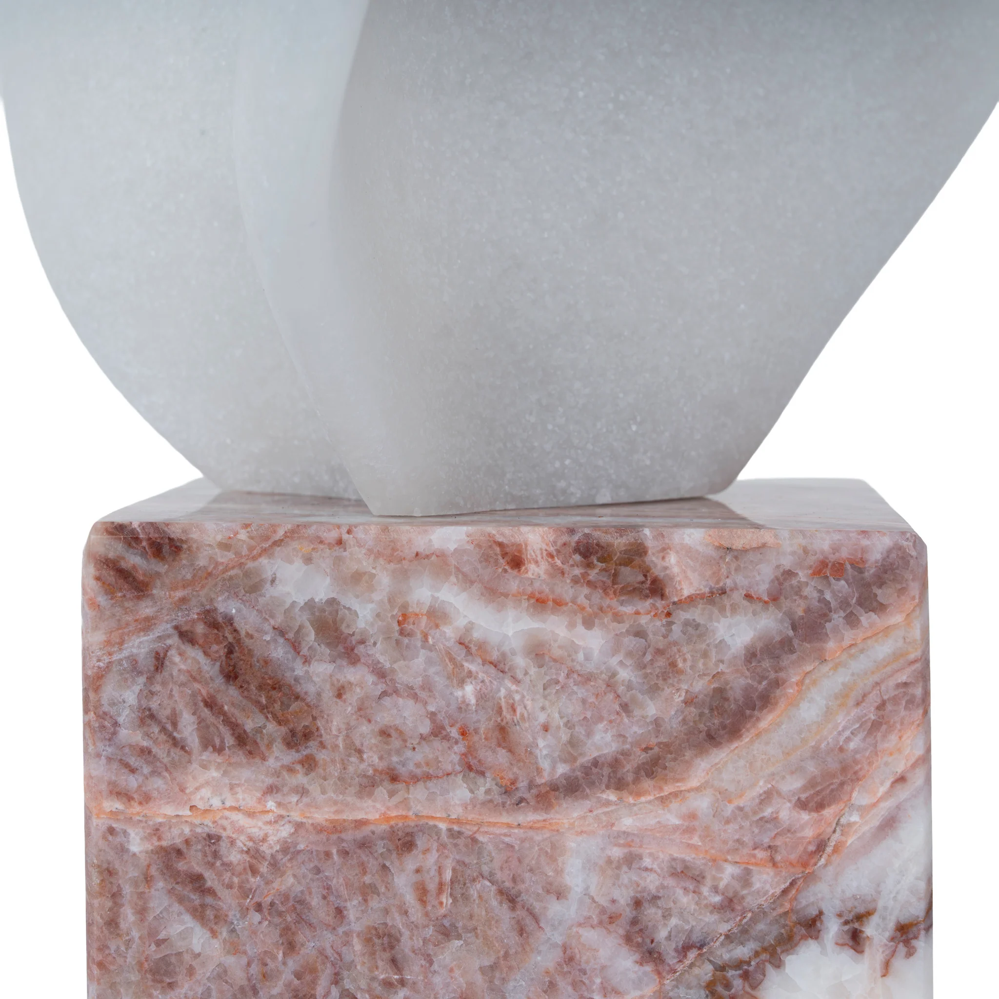 CAC12539-KM Geometric Marble Sculpture - Red Ochre - Image 4