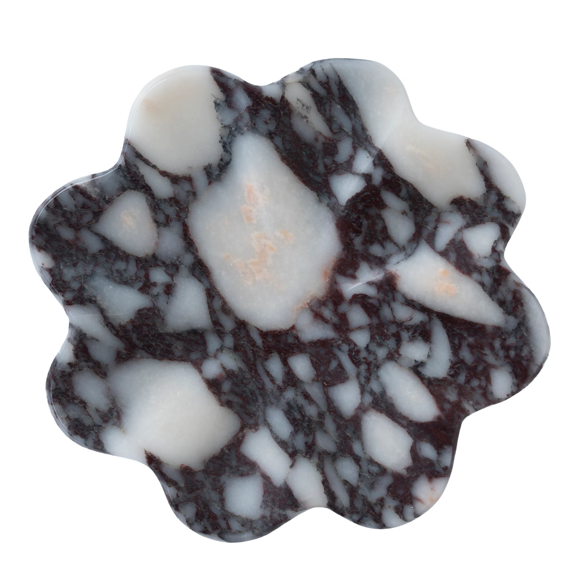 CAC12542-KM Sculptural Marble Tray - Bulgari Purple - Image 4