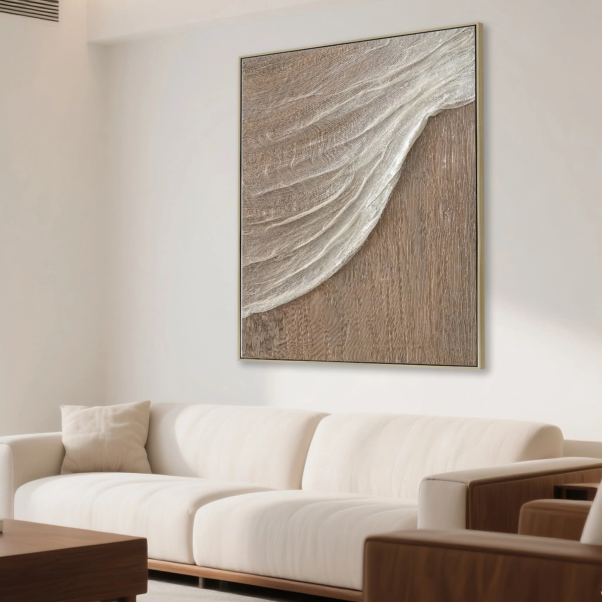 CAR12197-CLO 80 x 100cm Framed Canvas - Natural - Image 3