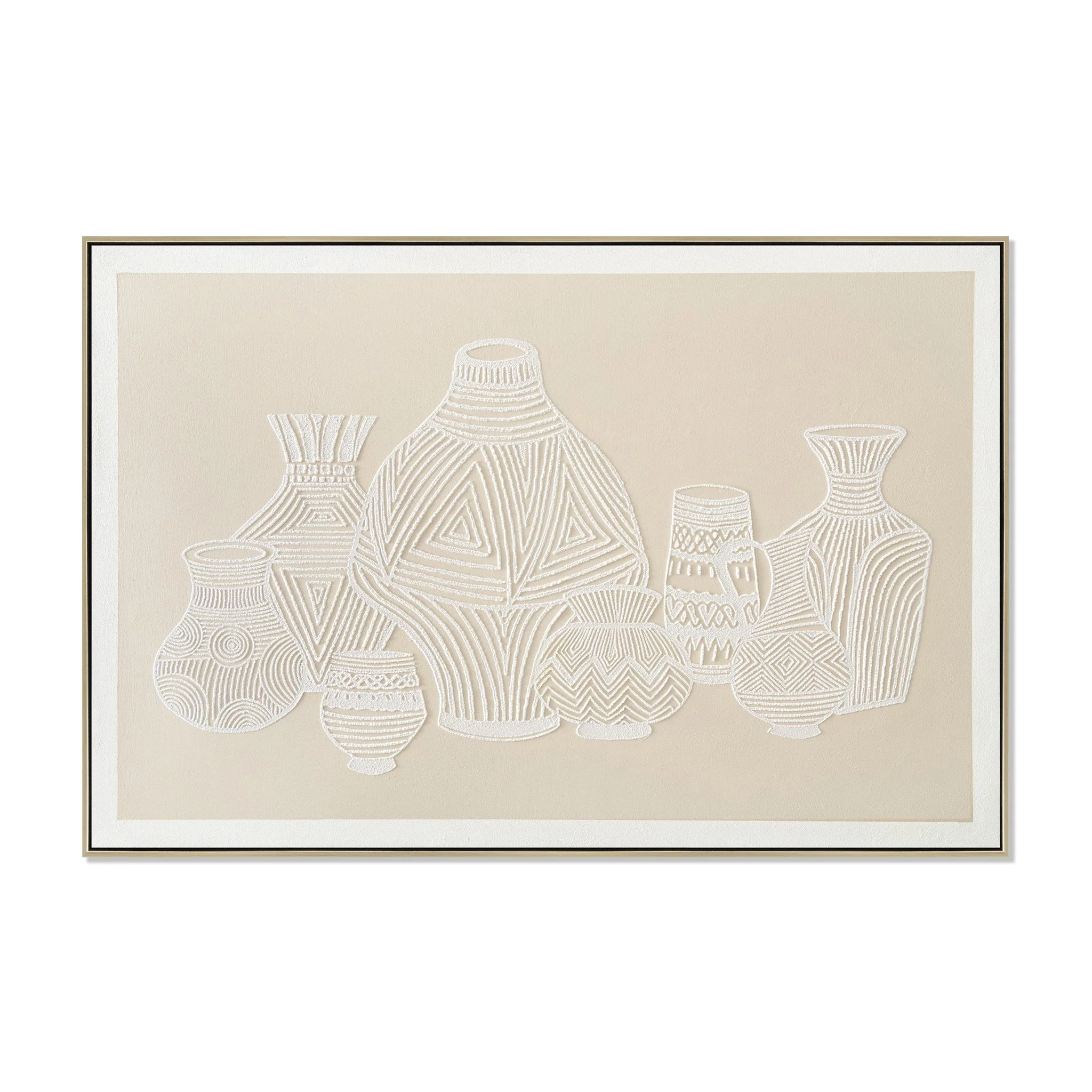 CAR12198-CLO 120 x 80cm Framed Canvas - Natural