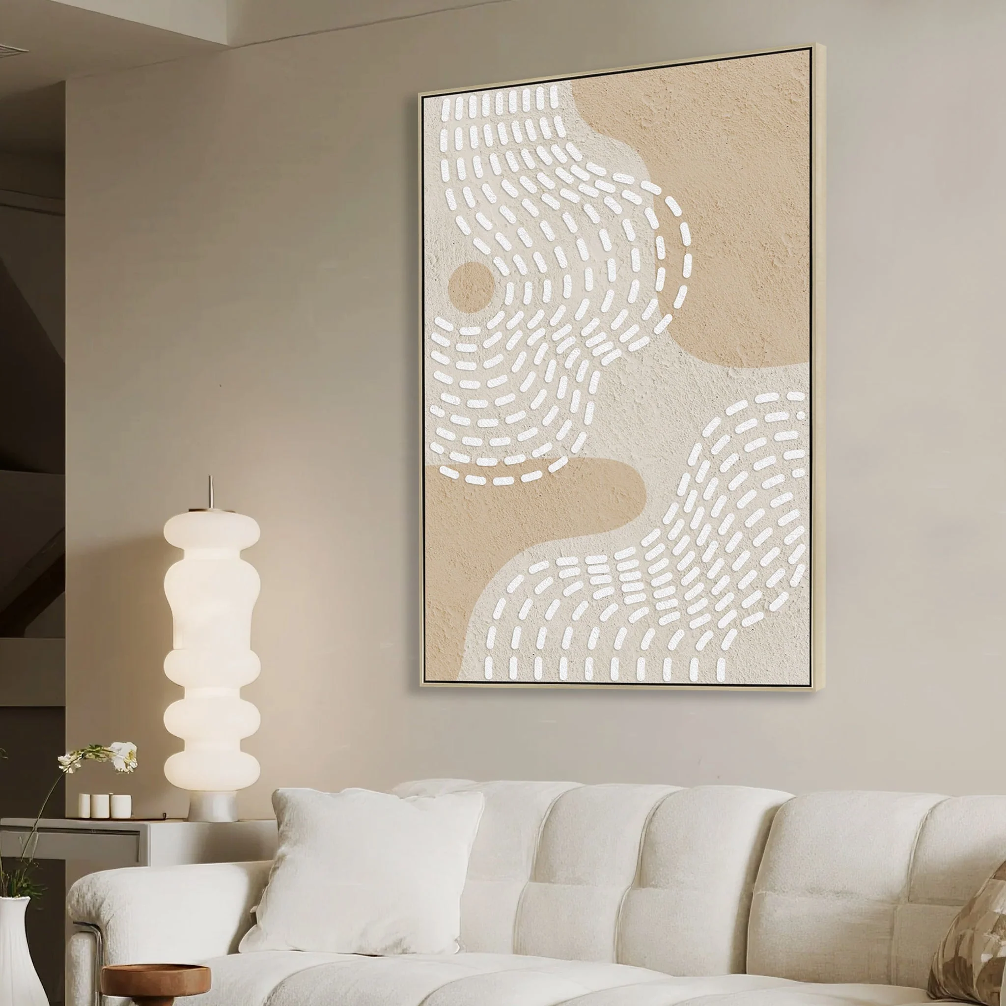 CAR12203-CLO 80 x 120cm Framed Canvas - Natural - Image 3