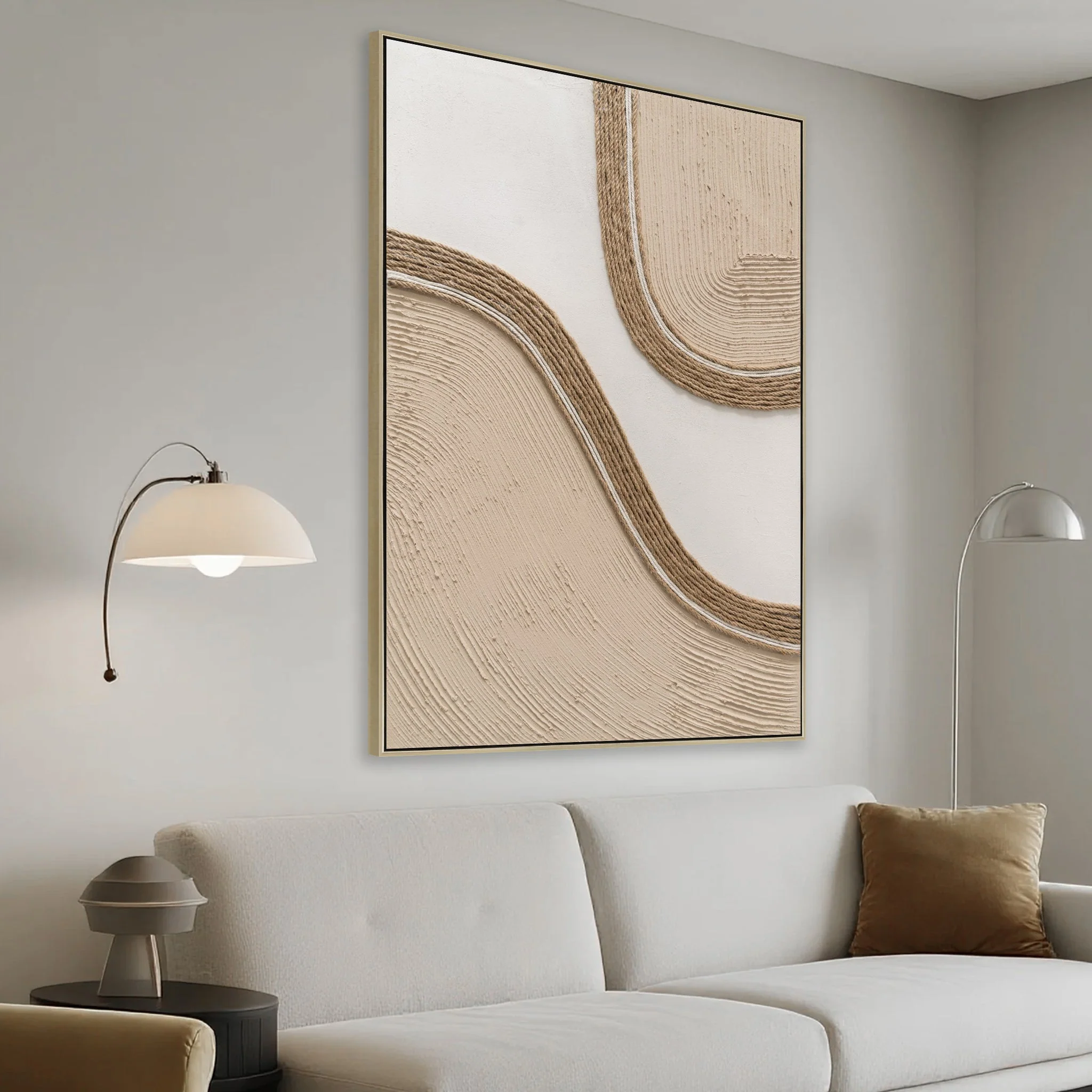 CAR12208-CLO 60 x 90cm Framed Canvas - Natural - Image 3
