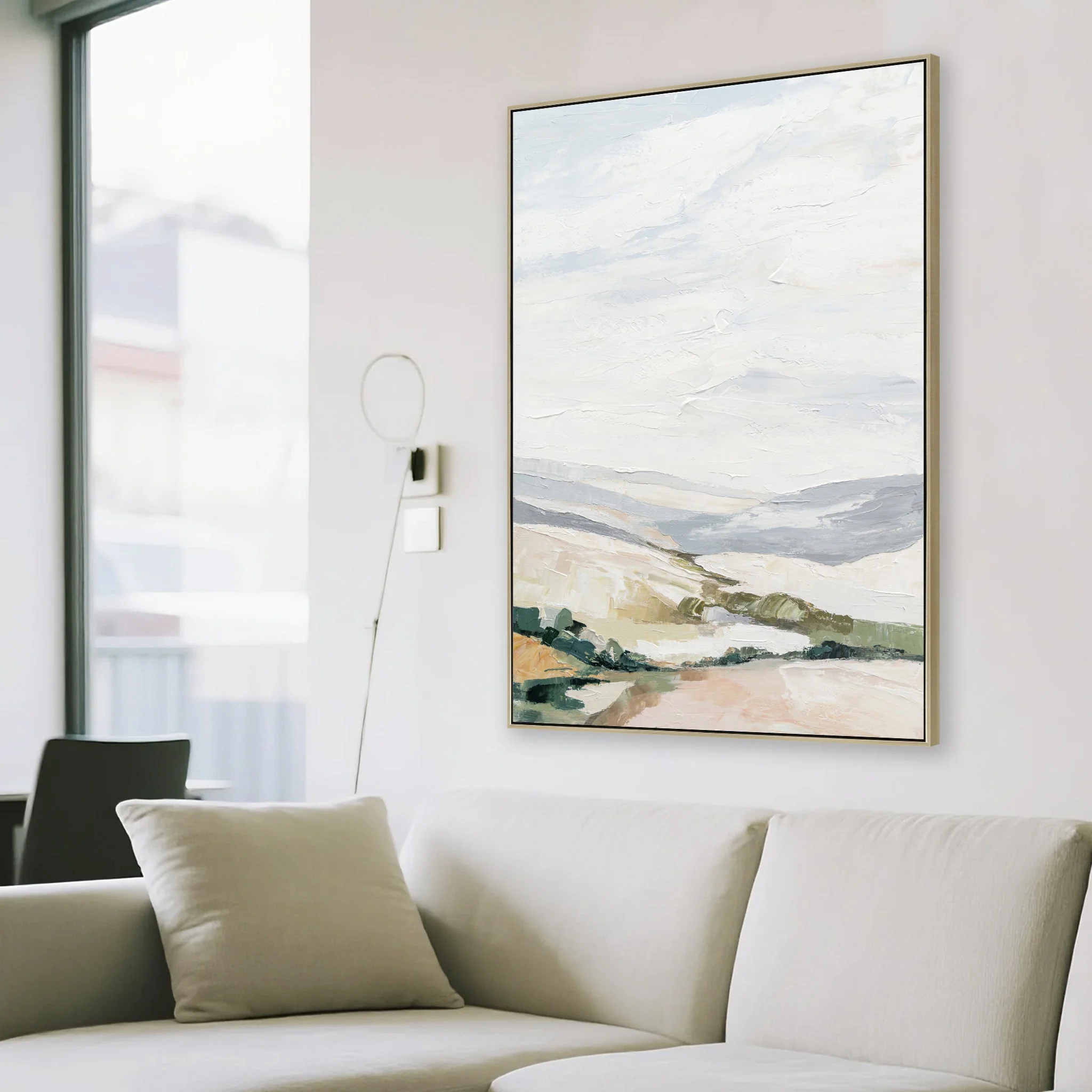 CAR12210-CLO 80 x 120cm Framed Canvas - Natural - Image 3