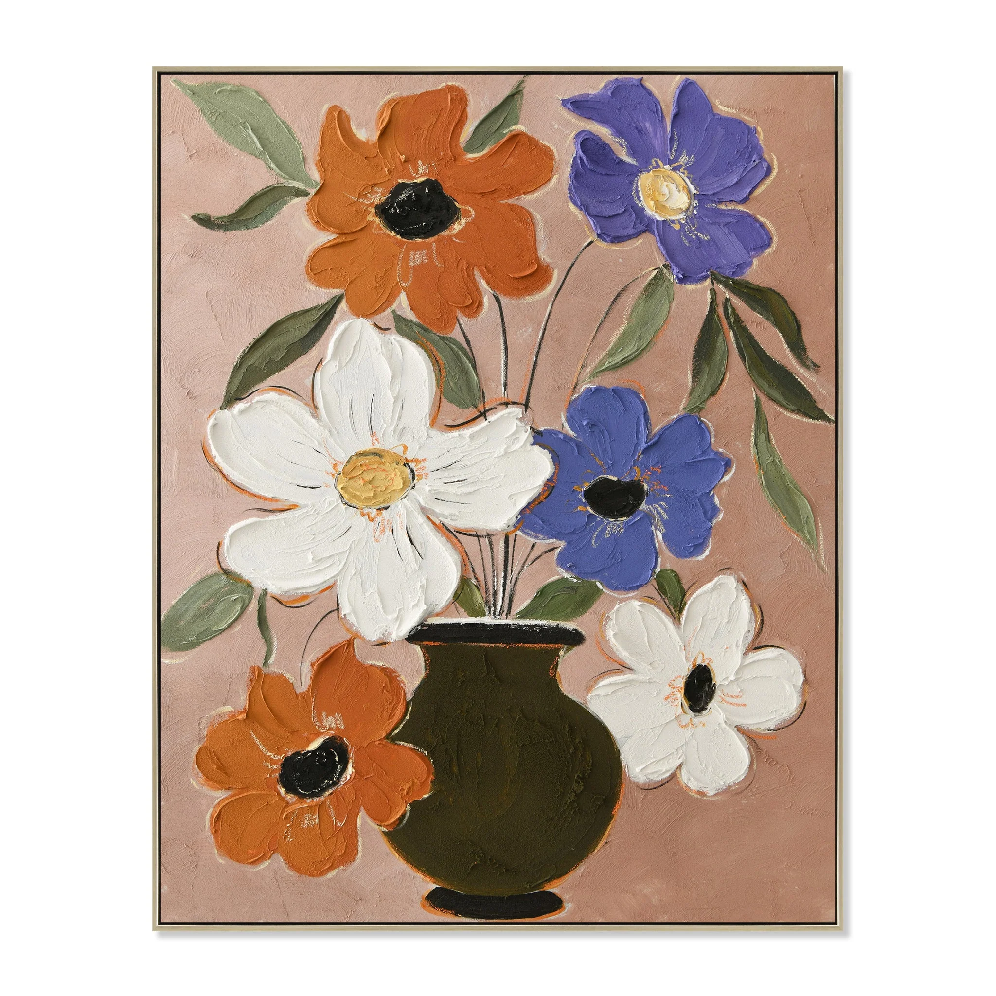 CAR12217-CLO 80 x 100cm Framed Canvas - Natural