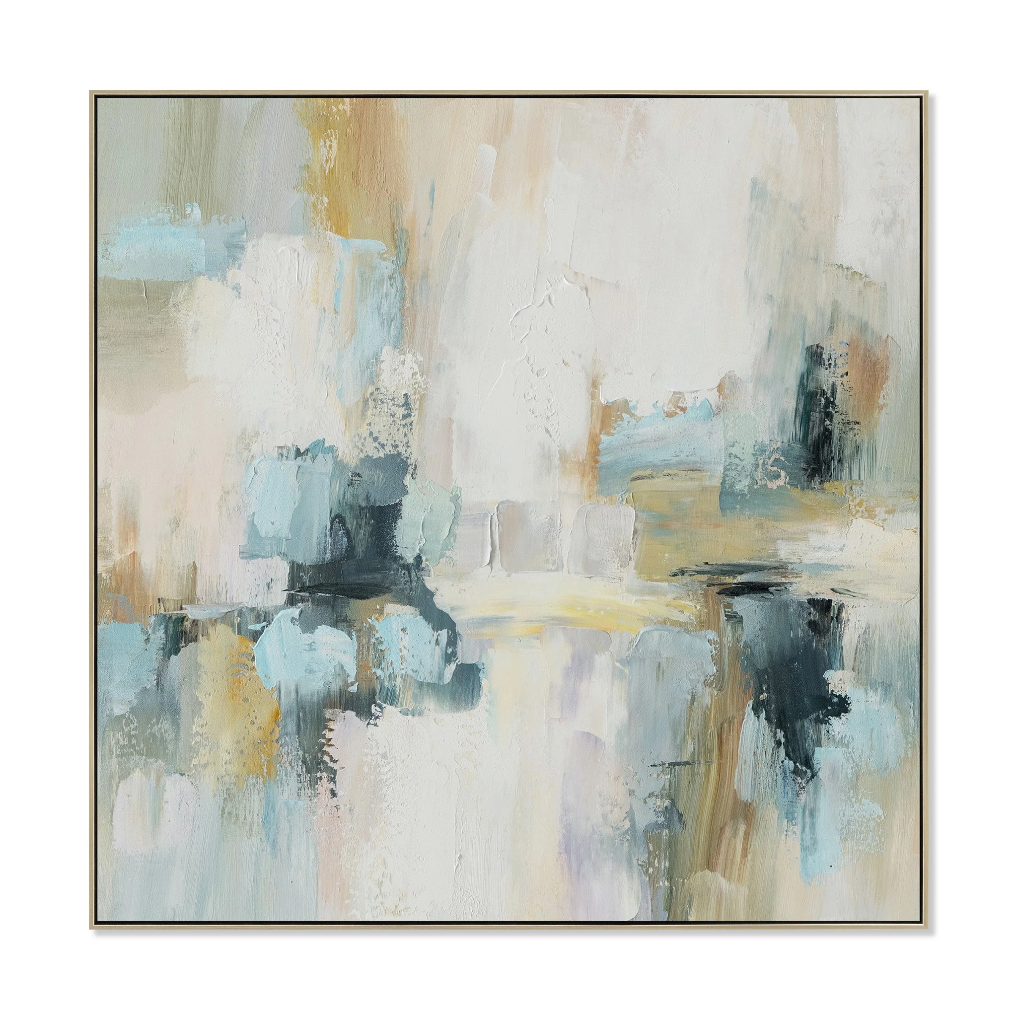 CAR12219-CLO 80 x 80cm Framed Canvas - Natural