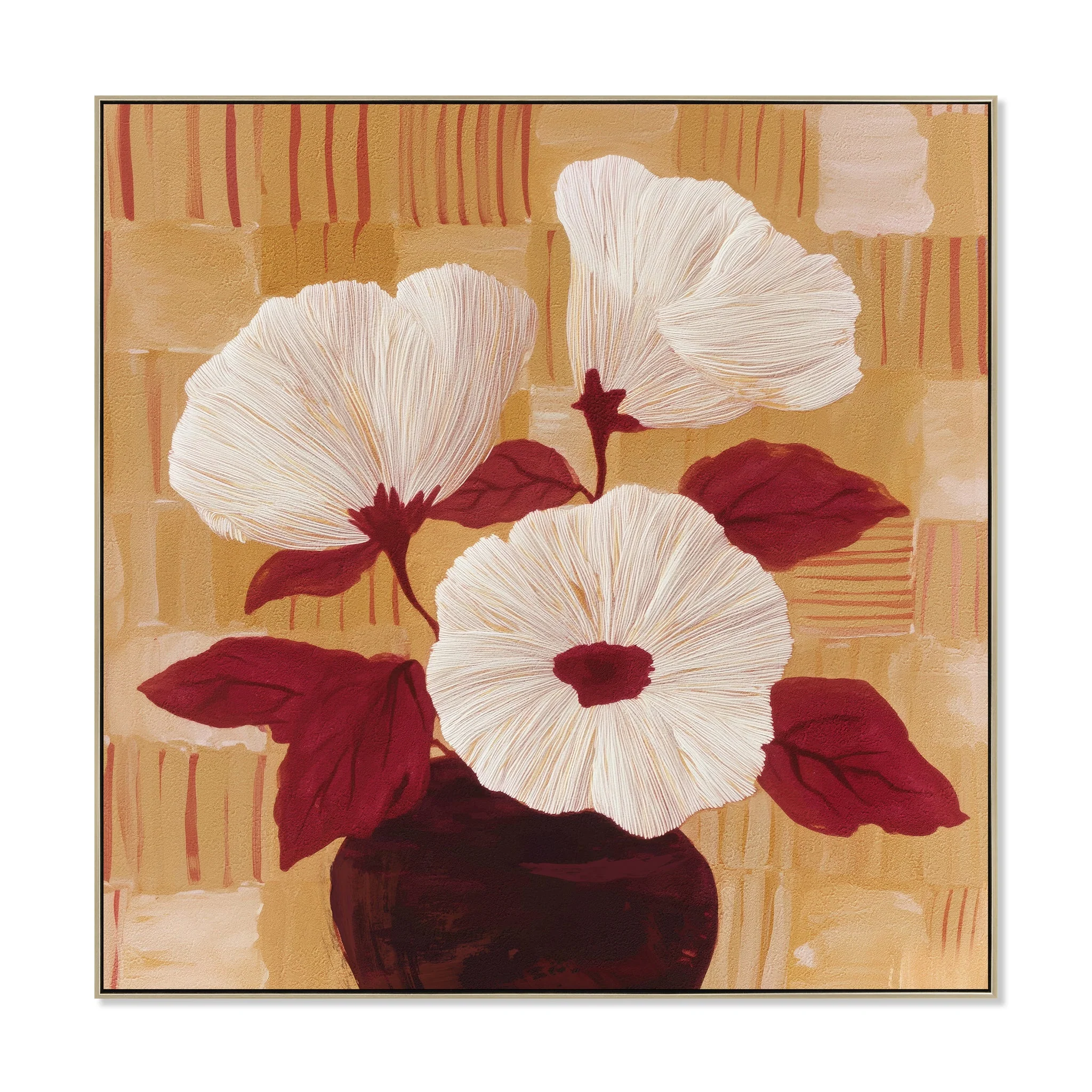 CAR12225-CLO 80 x 80cm Framed Canvas - Natural