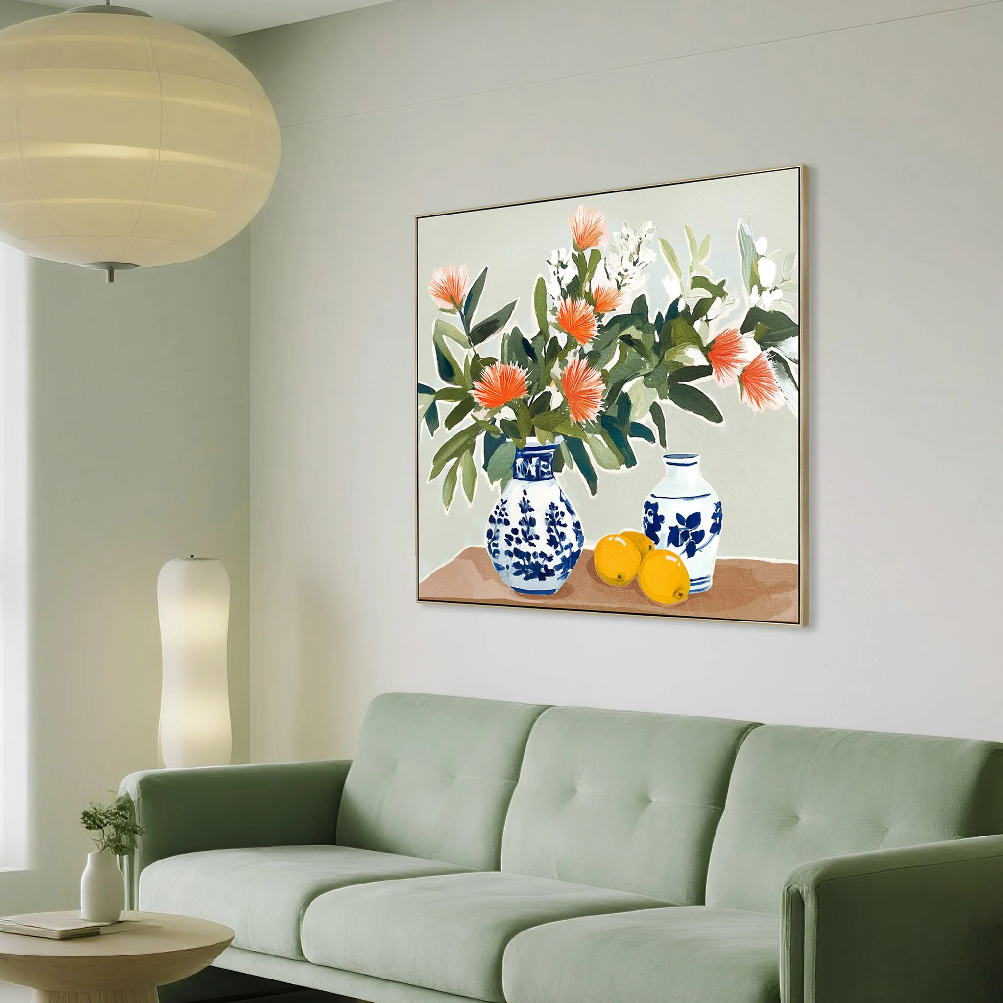 CAR12230-CLO 80 x 80cm Framed Canvas - Natural - Image 3