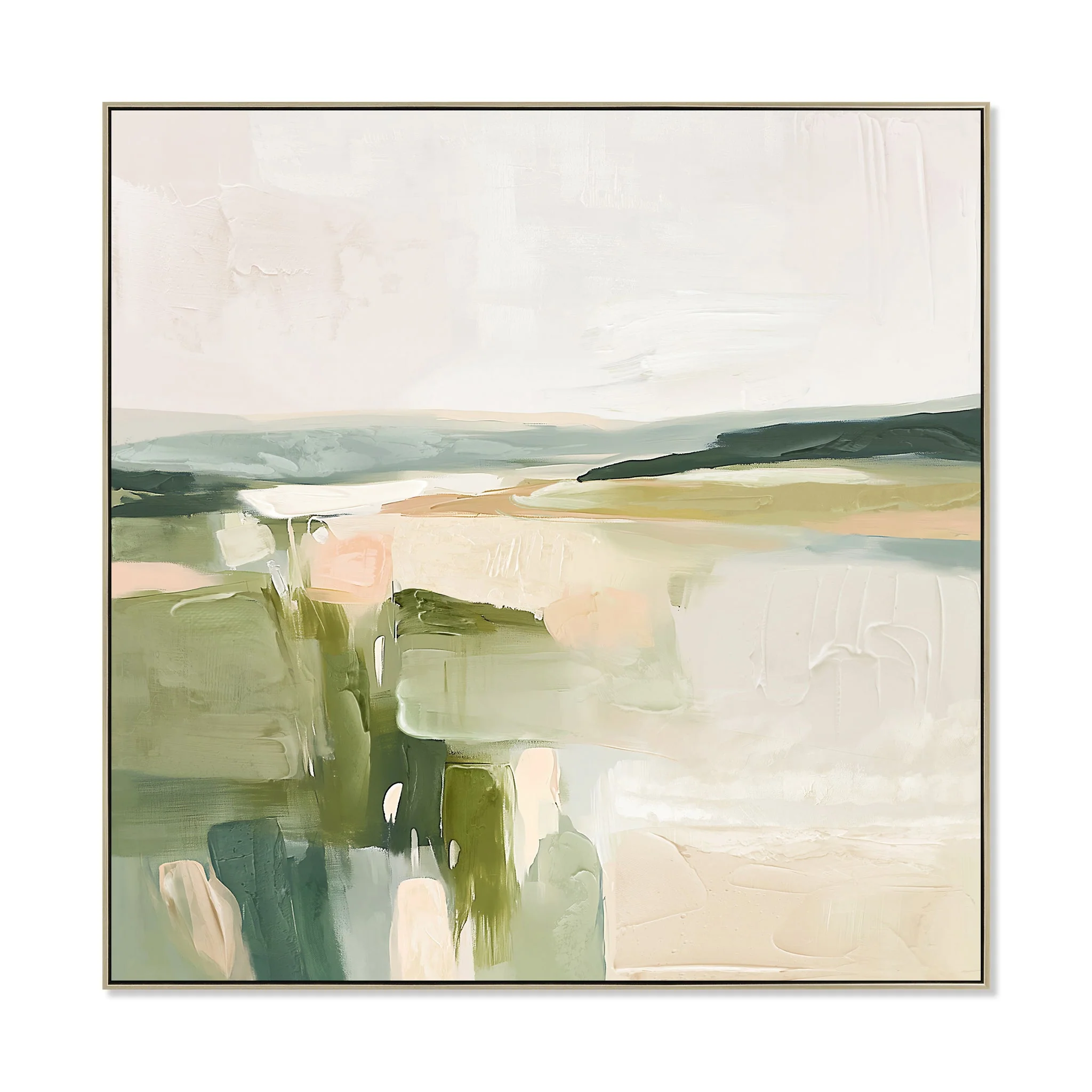 CAR12240-CLO 80 x 80cm Framed Canvas - Natural