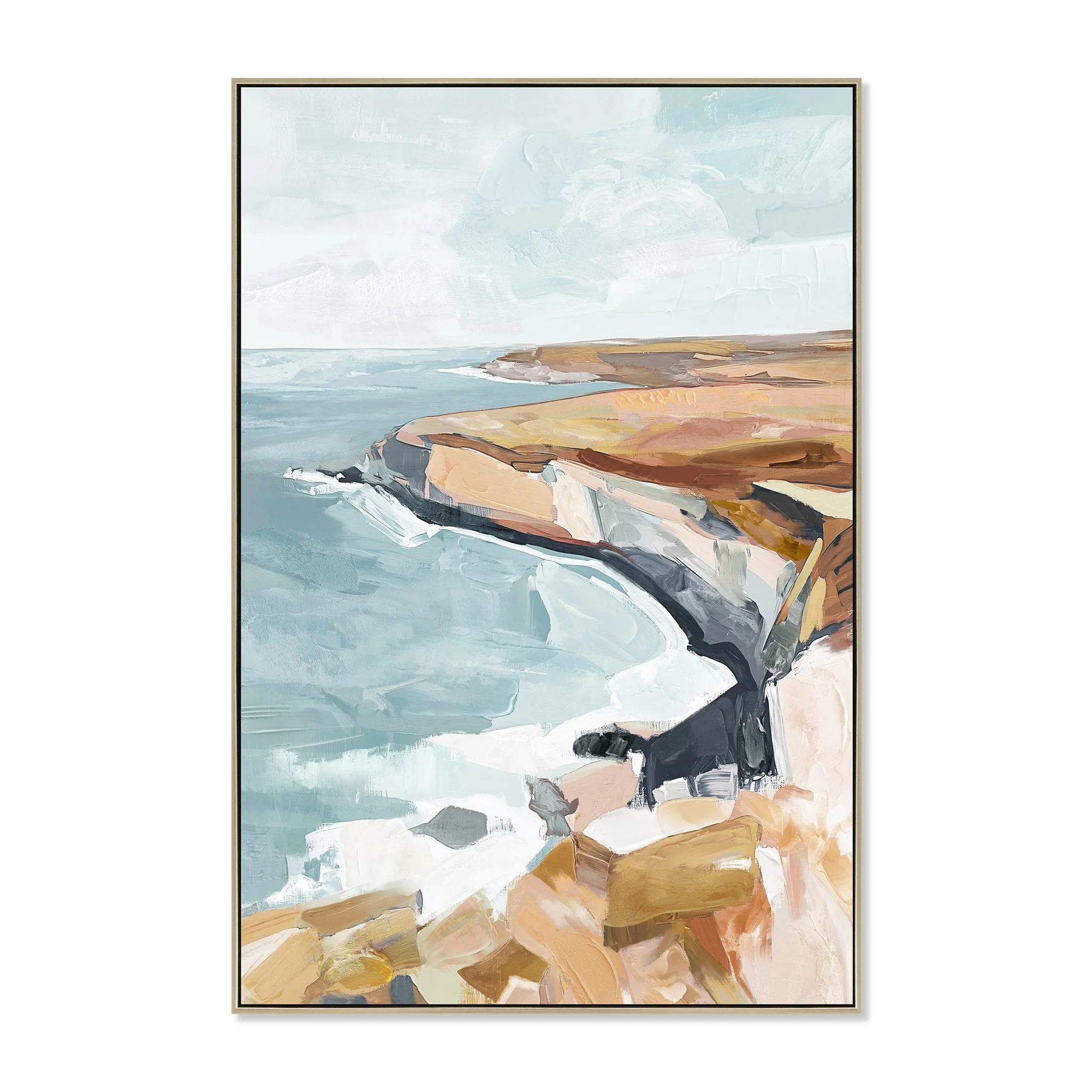 CAR12241-CLO 80 x 120cm Framed Canvas - Natural