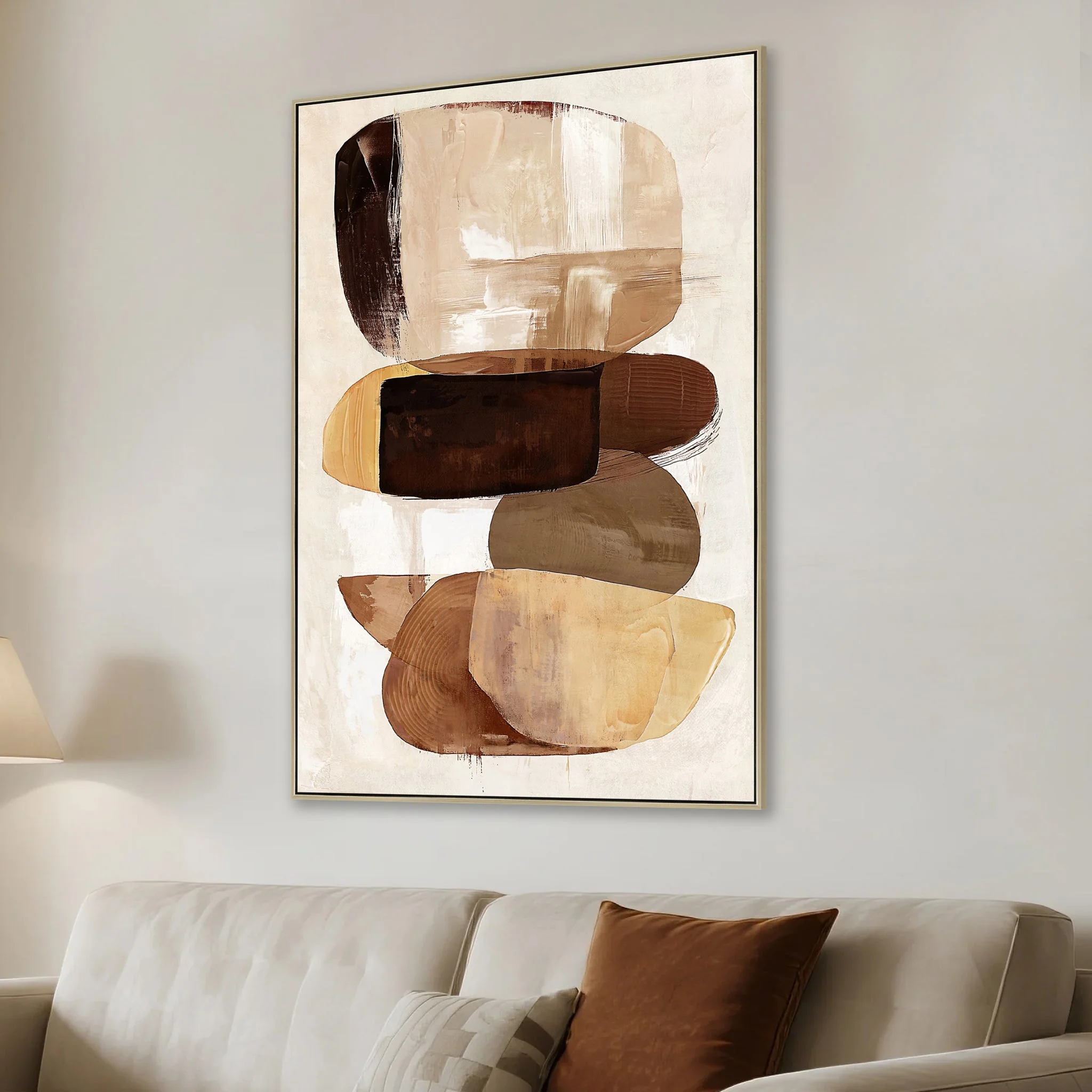 CAR12243-CLO 80 x 120cm Framed Canvas - Natural - Image 3