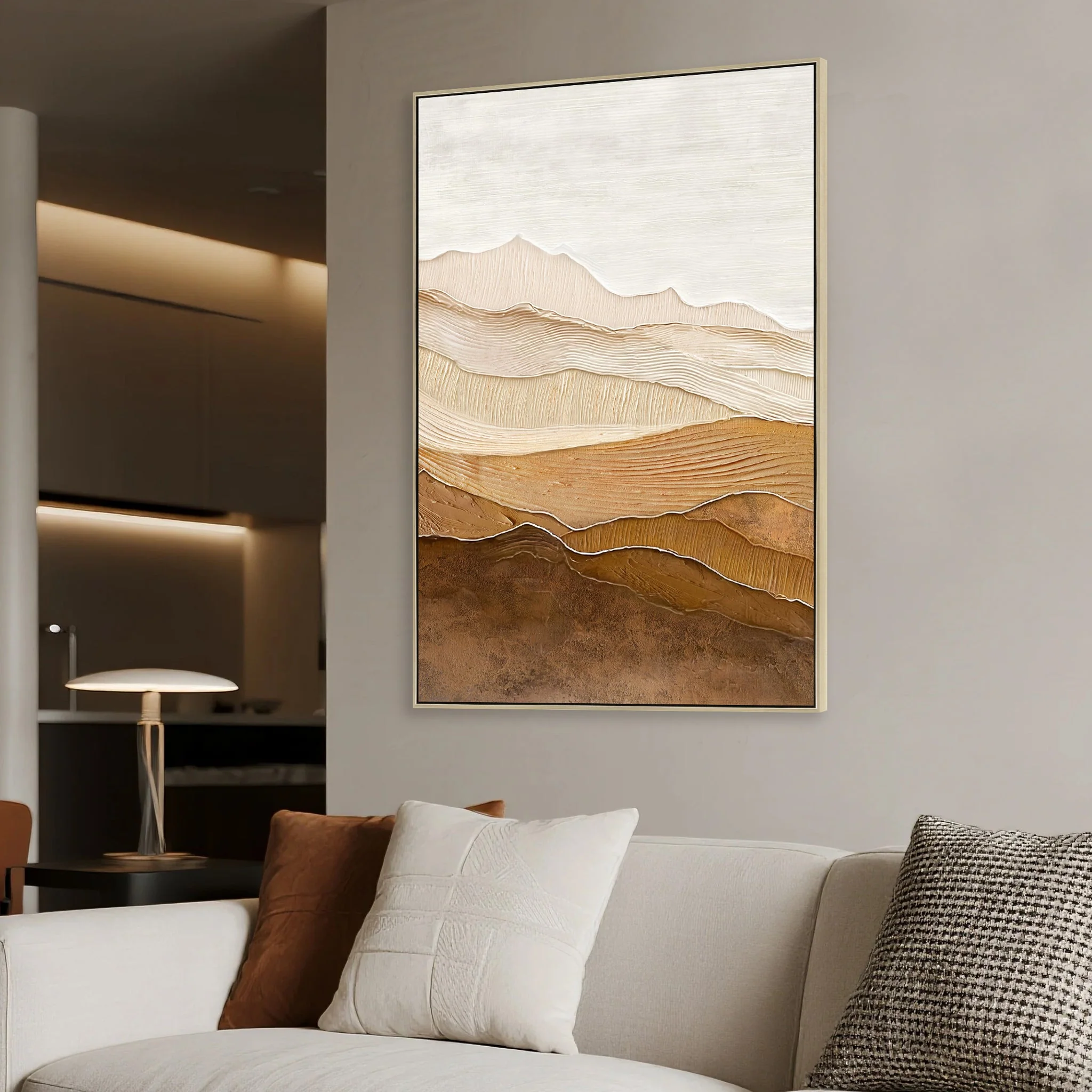CAR12255-CLO 80 x 120cm Framed Canvas - Natural - Image 3