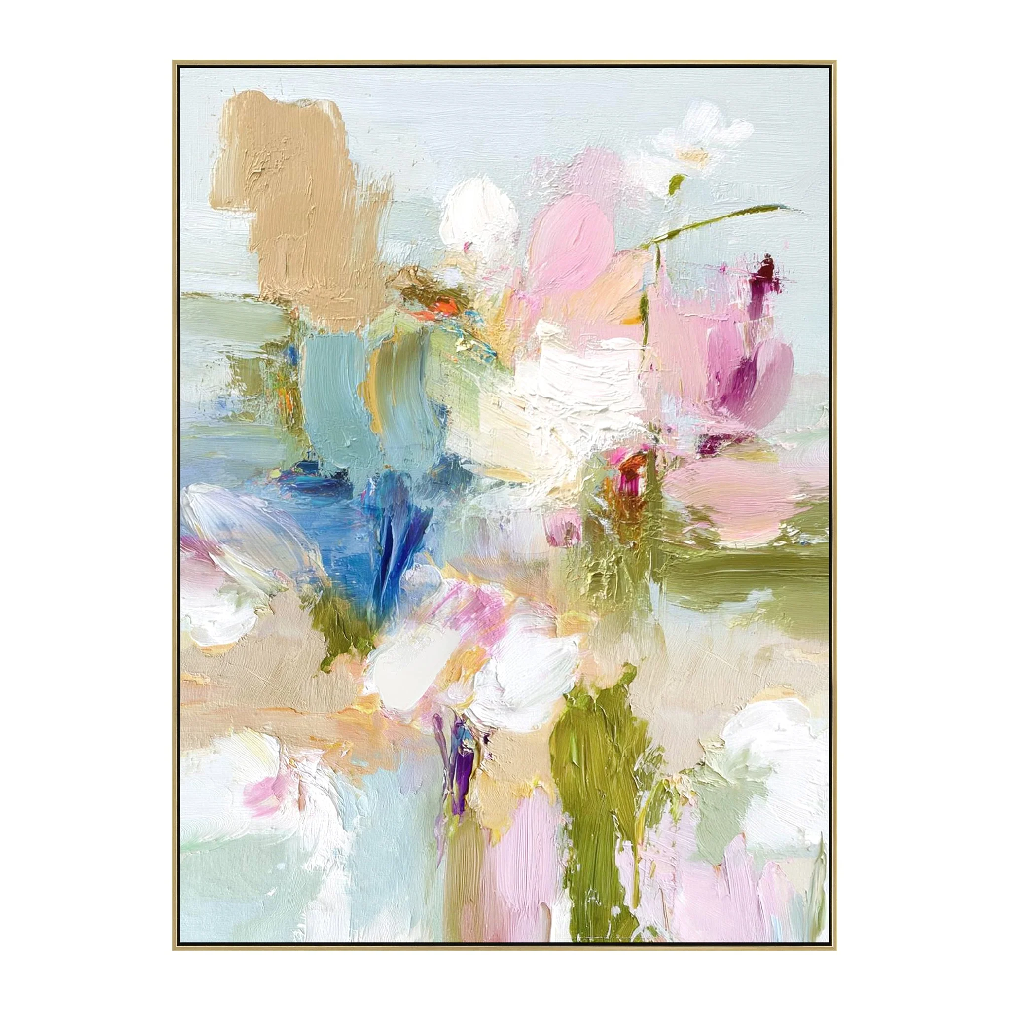 CAR12306-CLO 90 x 120cm Framed Canvas - Light Natural
