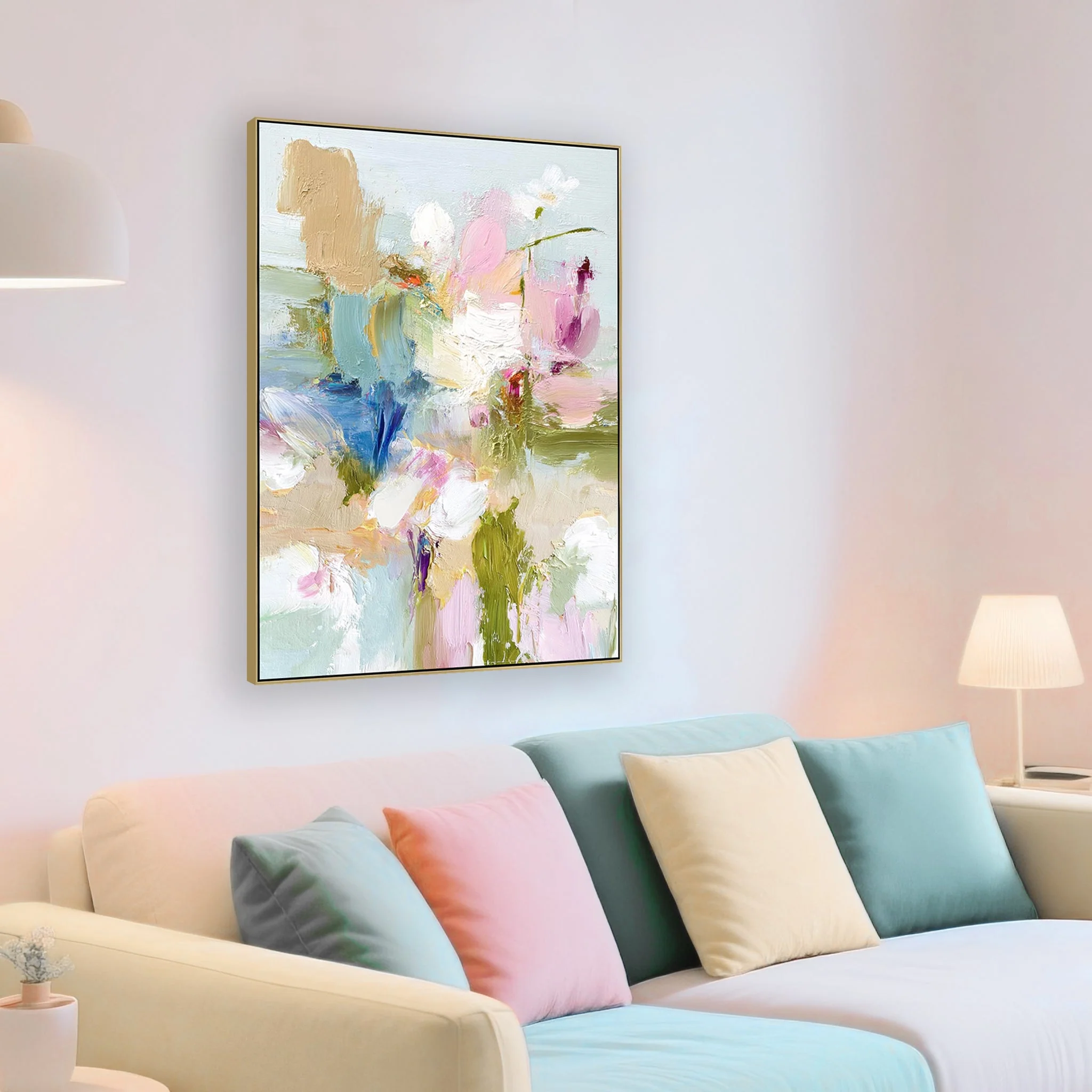 CAR12306-CLO 90 x 120cm Framed Canvas - Light Natural - Image 3