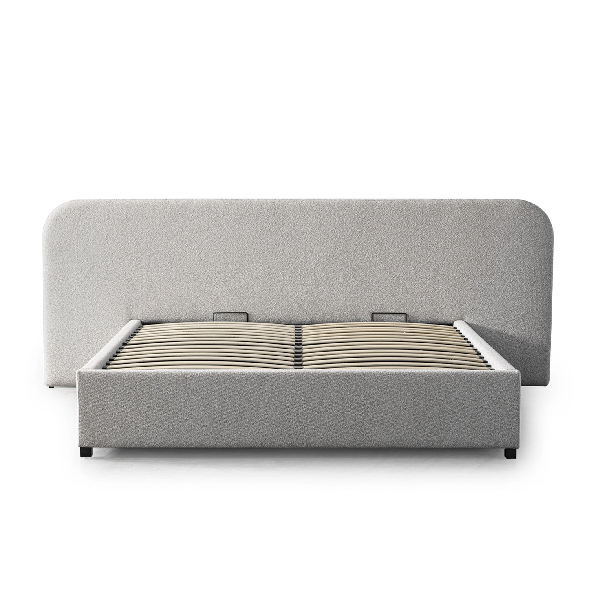 CBD10048-MI King Sized Bed Frame - Clay Grey with storage - Image 4