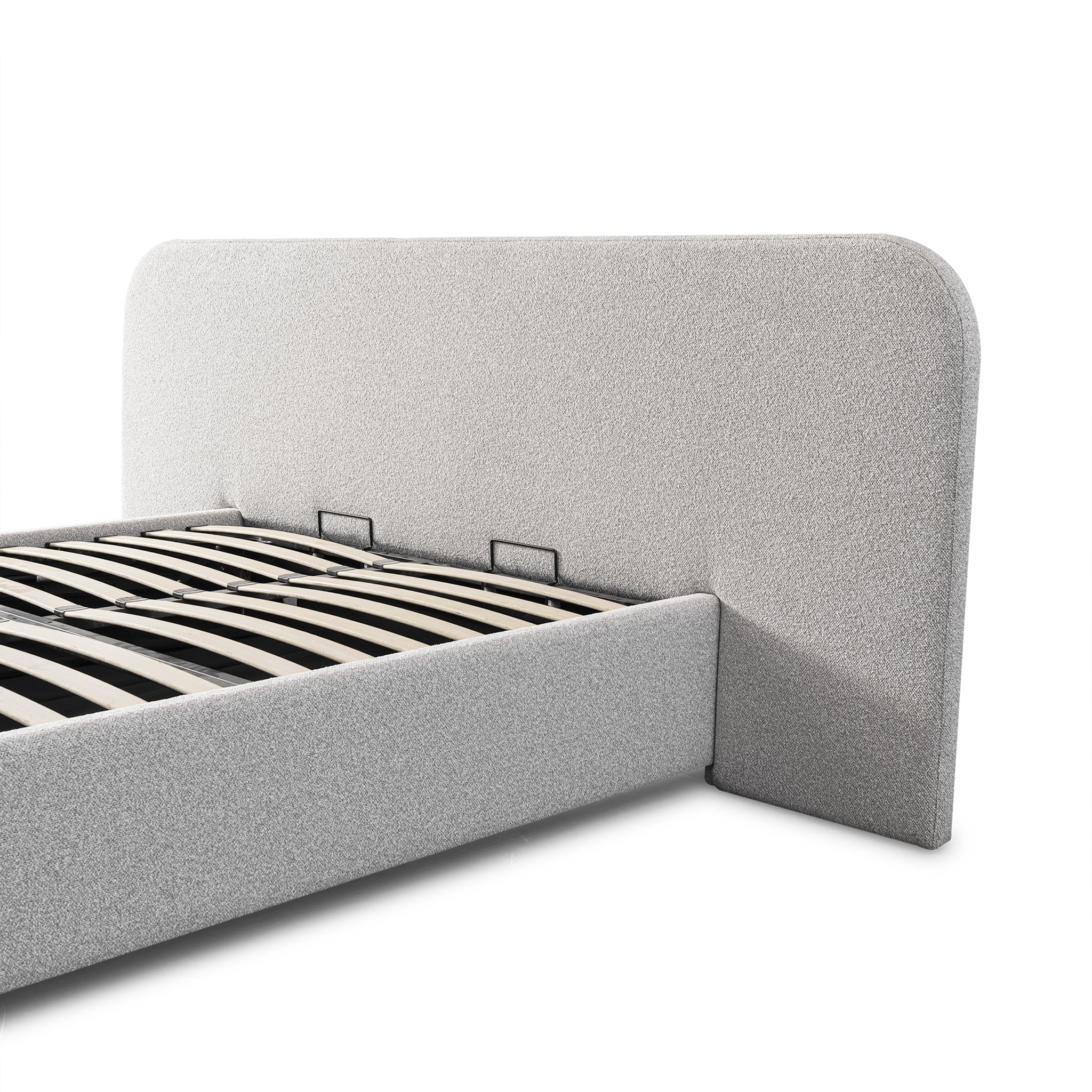 CBD10049-MI Queen Sized Bed Frame - Clay Grey with storage - Image 9