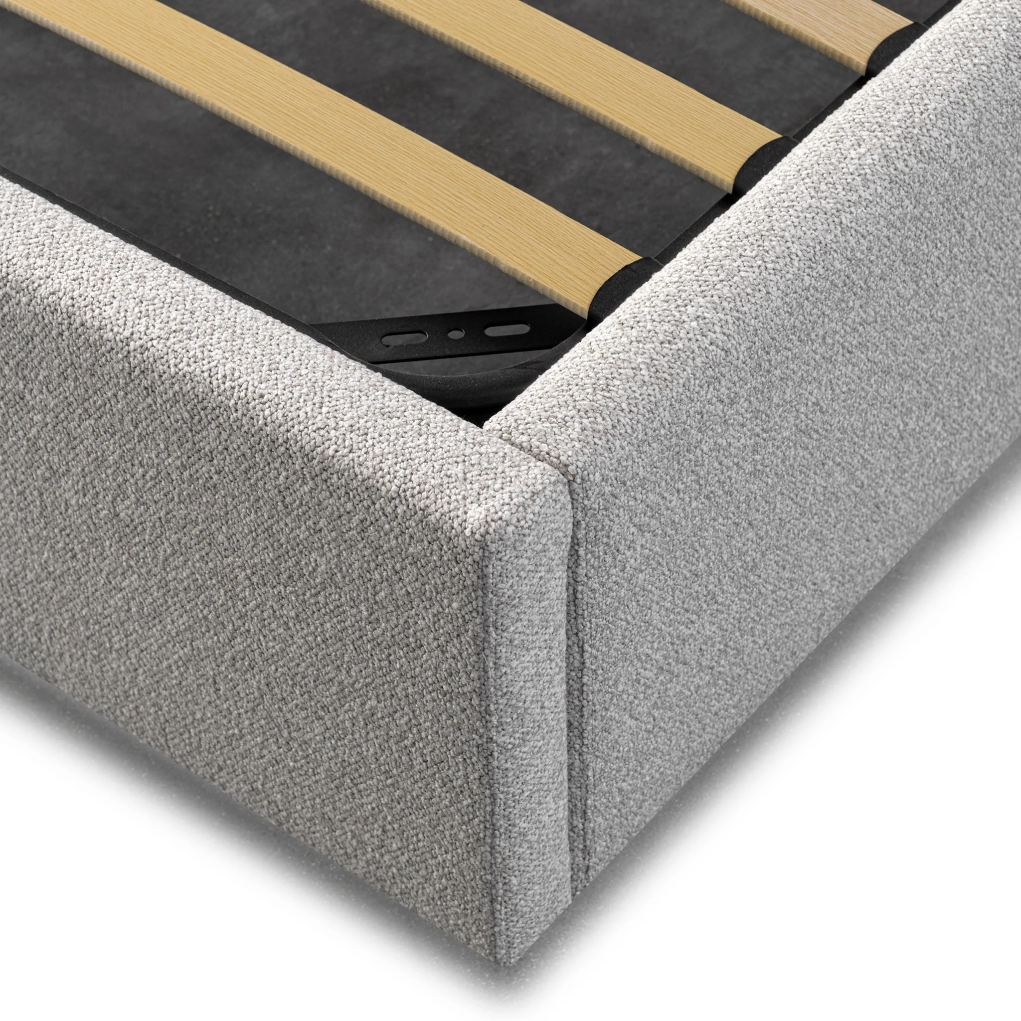 CBD10050-MI King Bed Frame - Wide Base in Clay Grey - Image 8