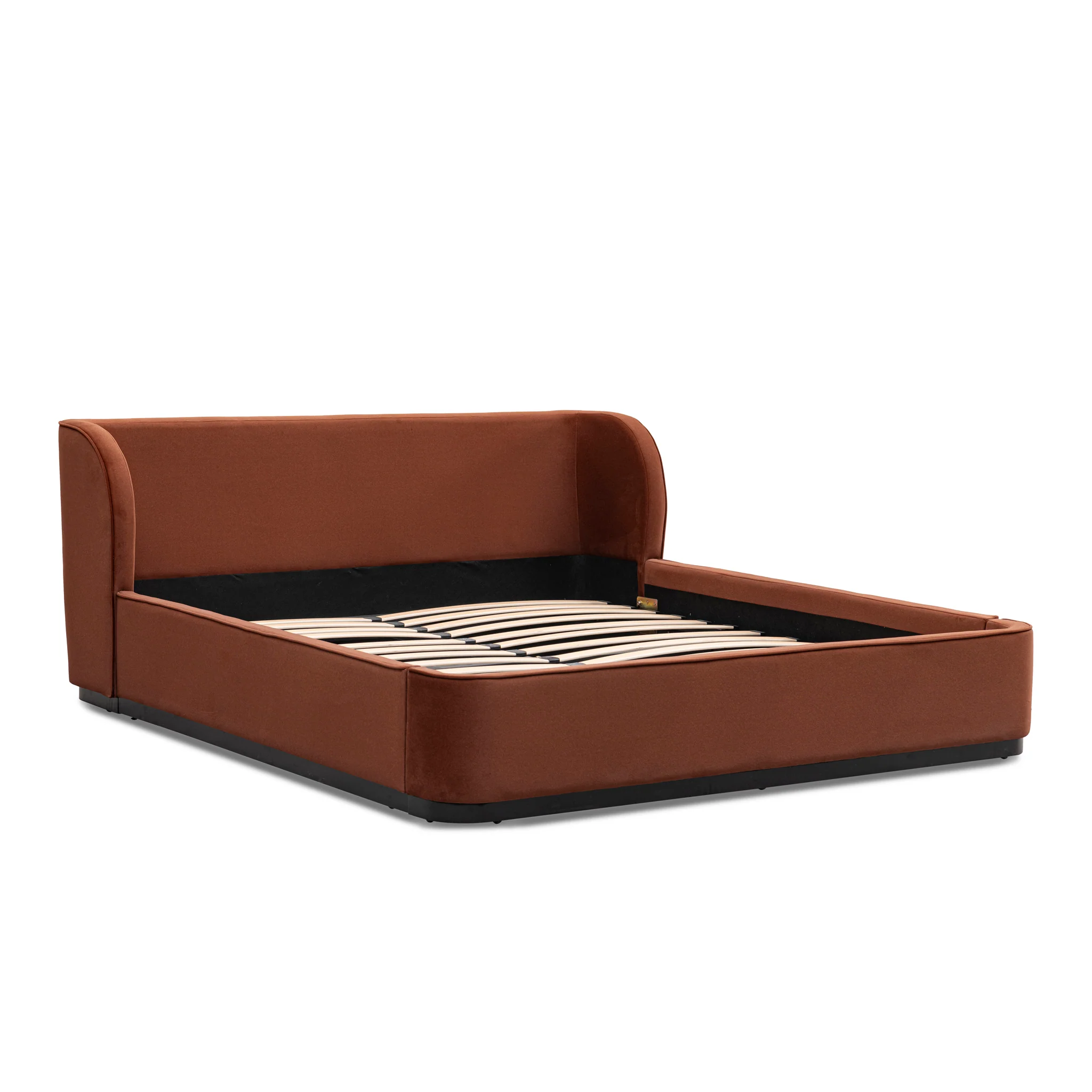 CBD10499-MI King Bed Frame - Burnt Maroon - Image 3