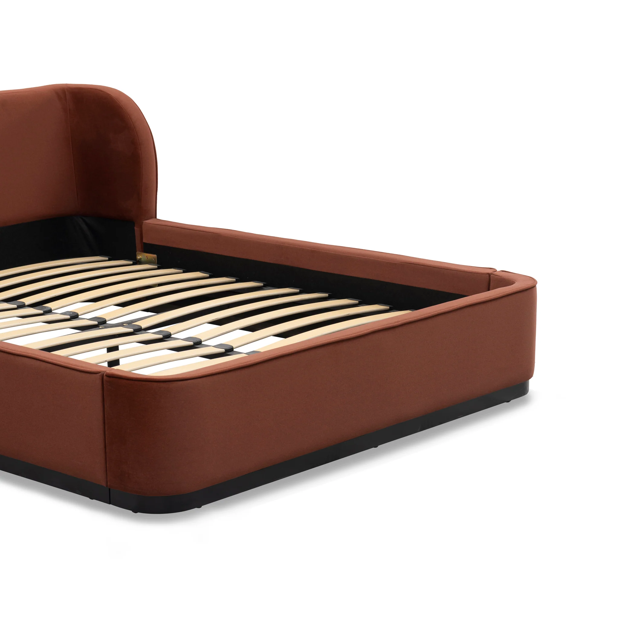 CBD10499-MI King Bed Frame - Burnt Maroon - Image 8
