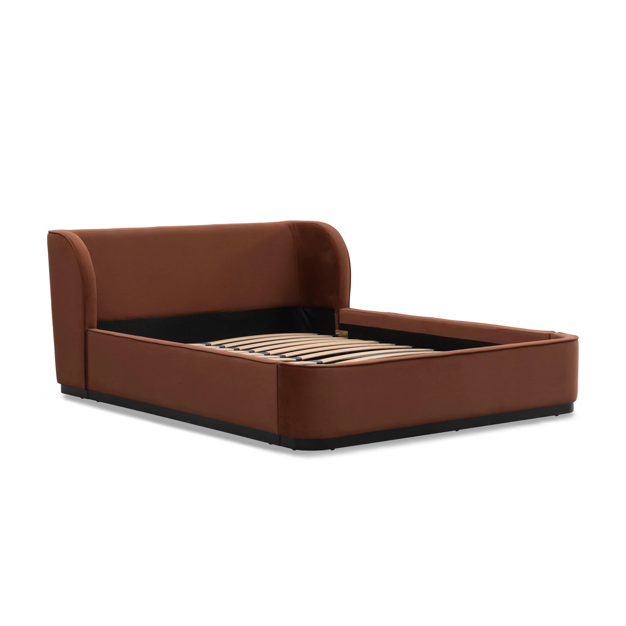 CBD10500-MI Queen Bed Frame - Burnt Maroon - Image 3