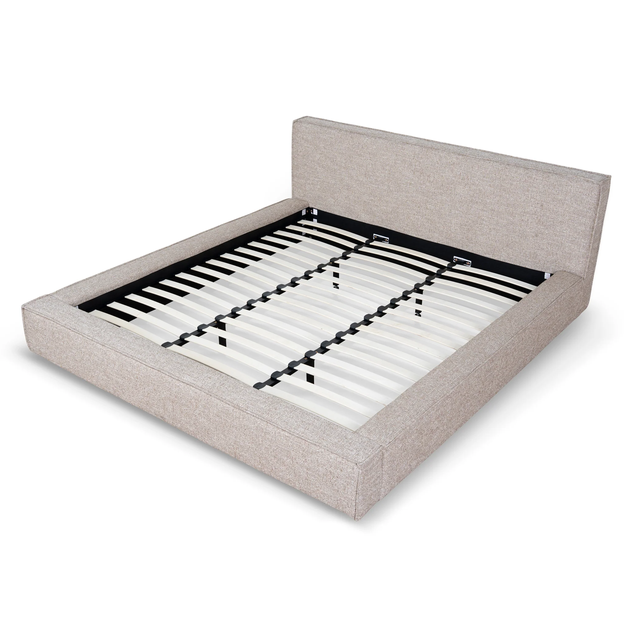 CBD10520-YO Fabric King Bed Frame - Stonish Beige - Image 3
