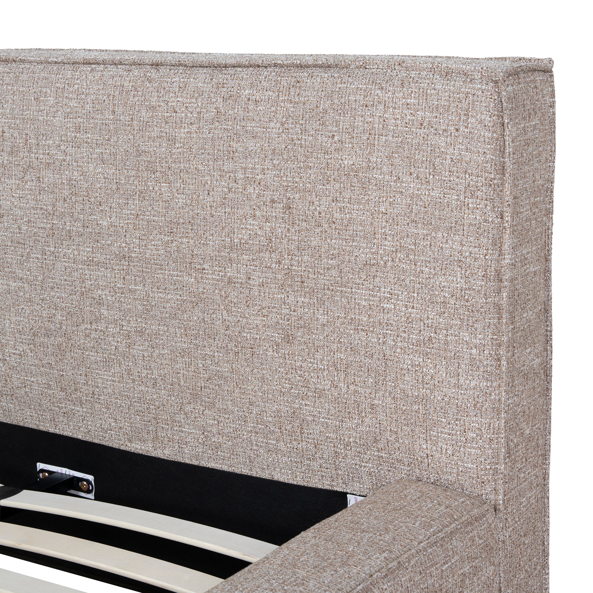 CBD10520-YO Fabric King Bed Frame - Stonish Beige - Image 9