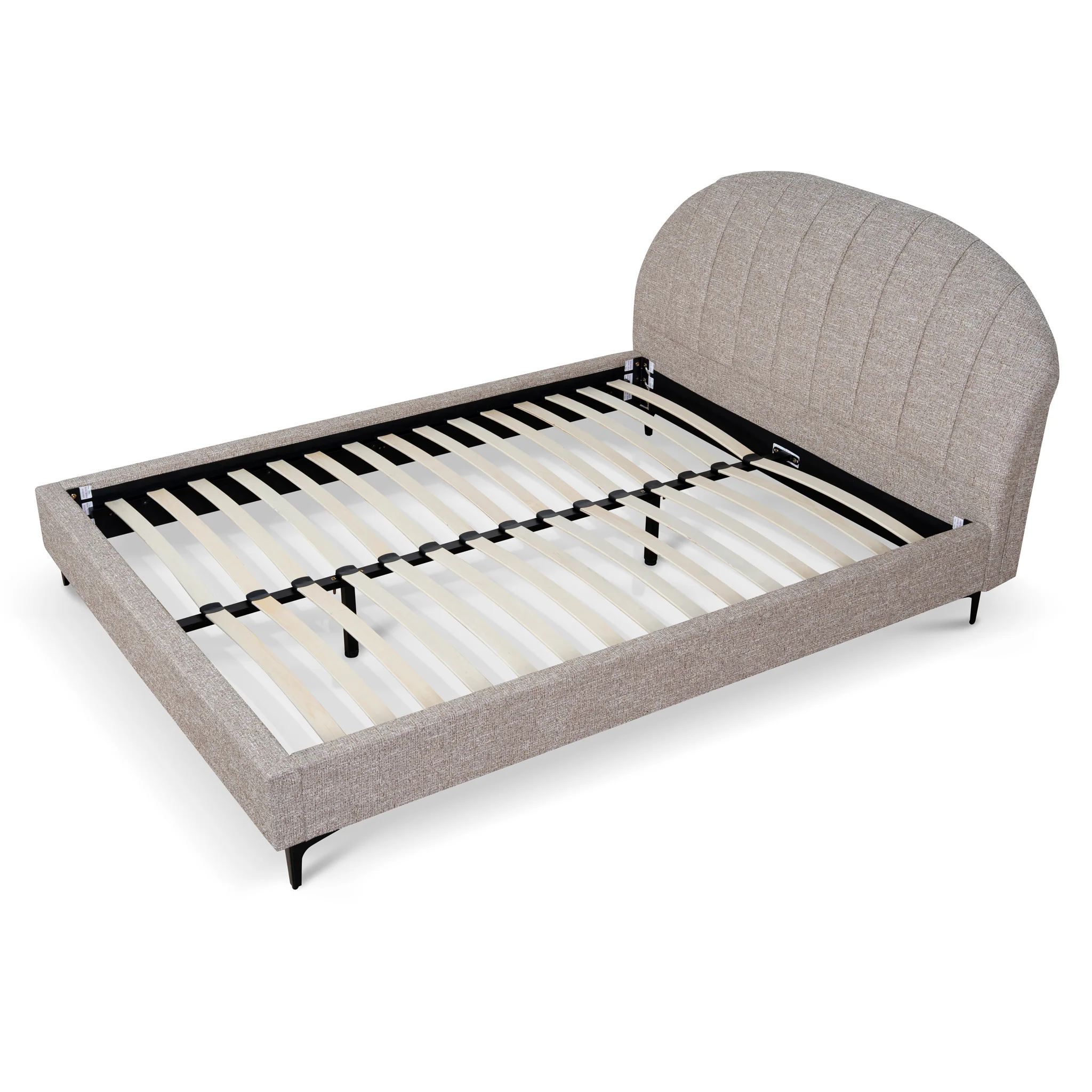 CBD10523-YO Fabric Queen Bed Frame - Stonish Beige - Image 3