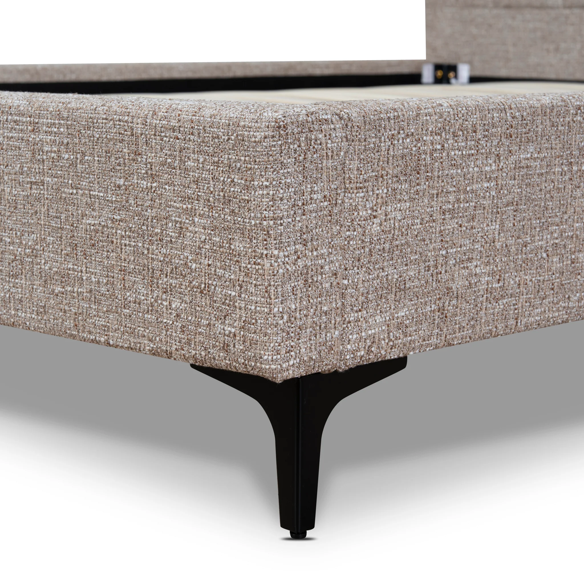 CBD10523-YO Fabric Queen Bed Frame - Stonish Beige - Image 6