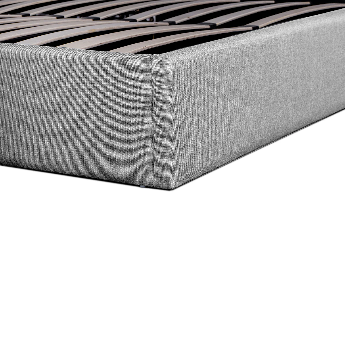 CBD6018-YO Fabric Queen Bed Frame - Pearl Grey with Storage - Image 4
