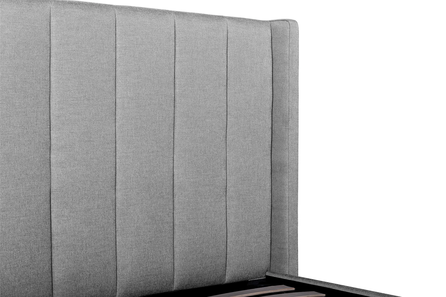 CBD6018-YO Fabric Queen Bed Frame - Pearl Grey with Storage - Image 5