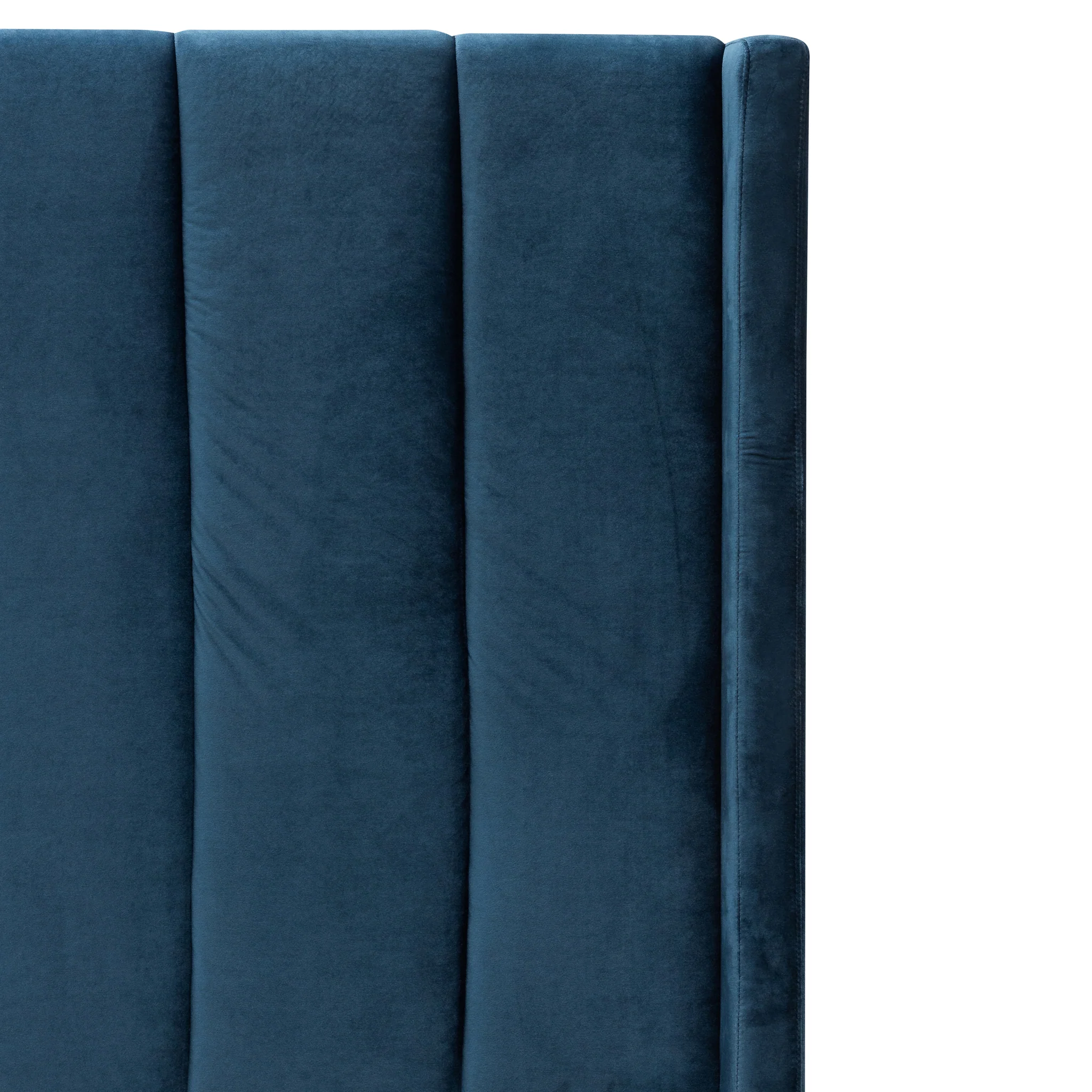 CBD6023-YO King Bed Frame - Teal Navy Velvet with Storage - Image 6