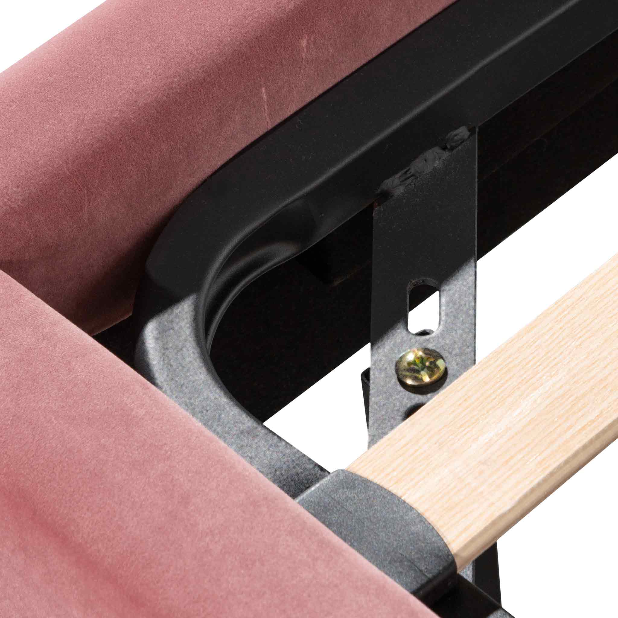 CBD6279-MI King Bed Frame - Blush Peach Velvet - Image 11