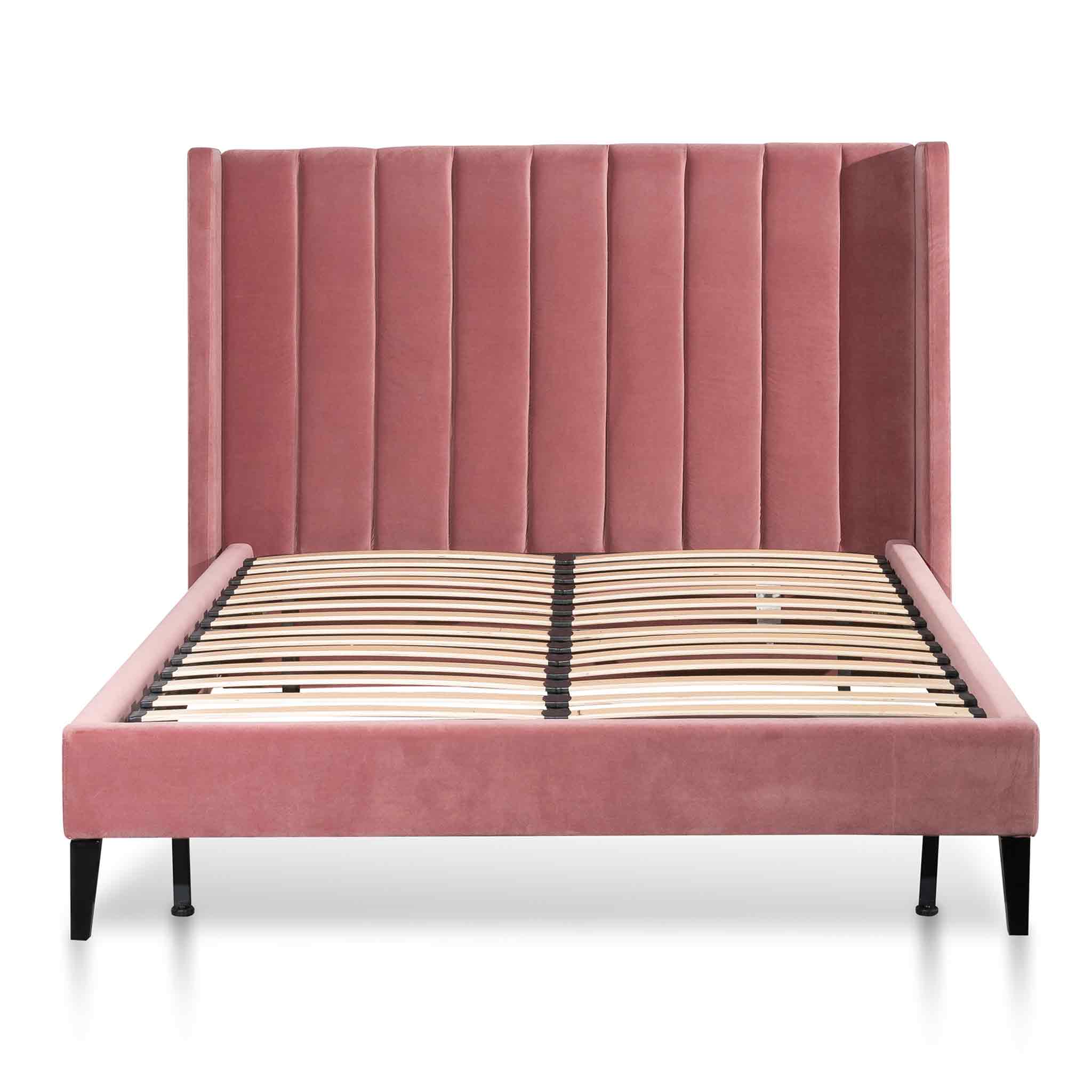 CBD6279-MI King Bed Frame - Blush Peach Velvet - Image 4