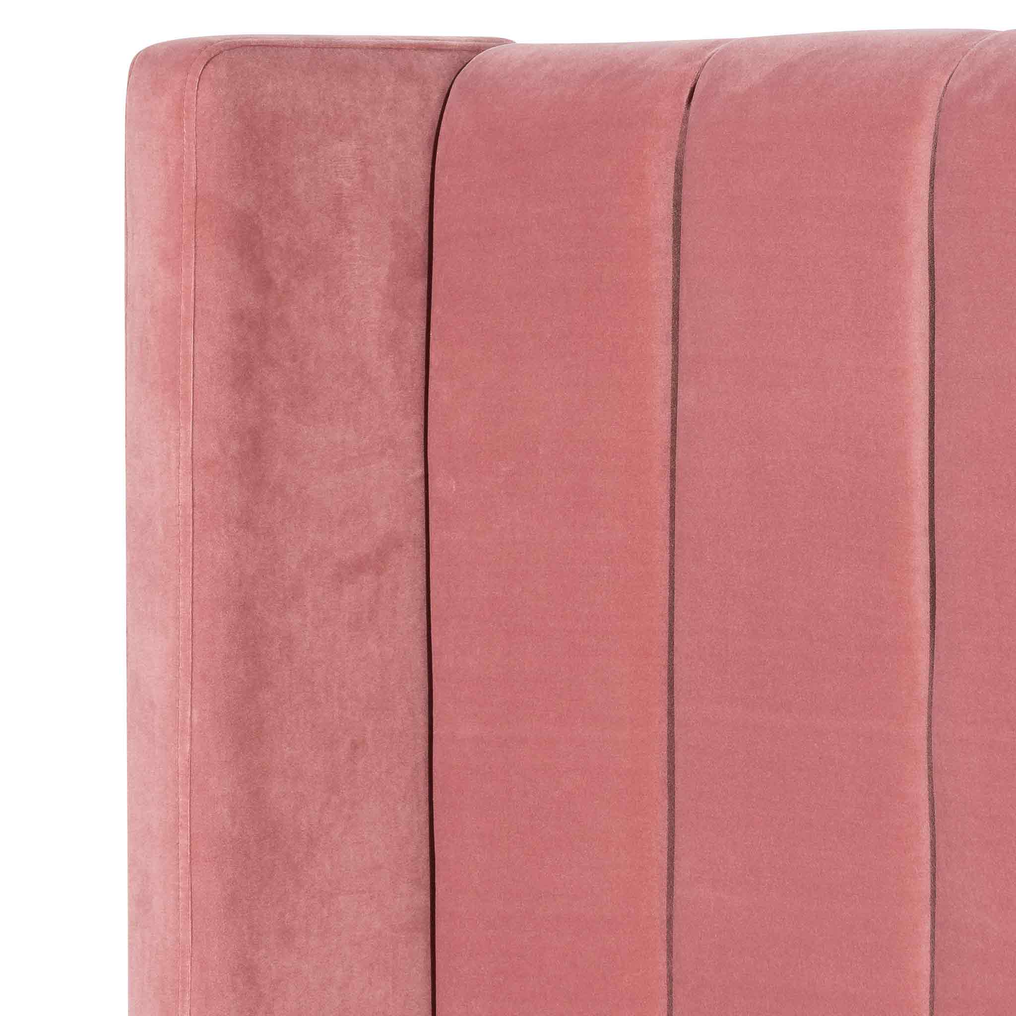 CBD6279-MI King Bed Frame - Blush Peach Velvet - Image 5