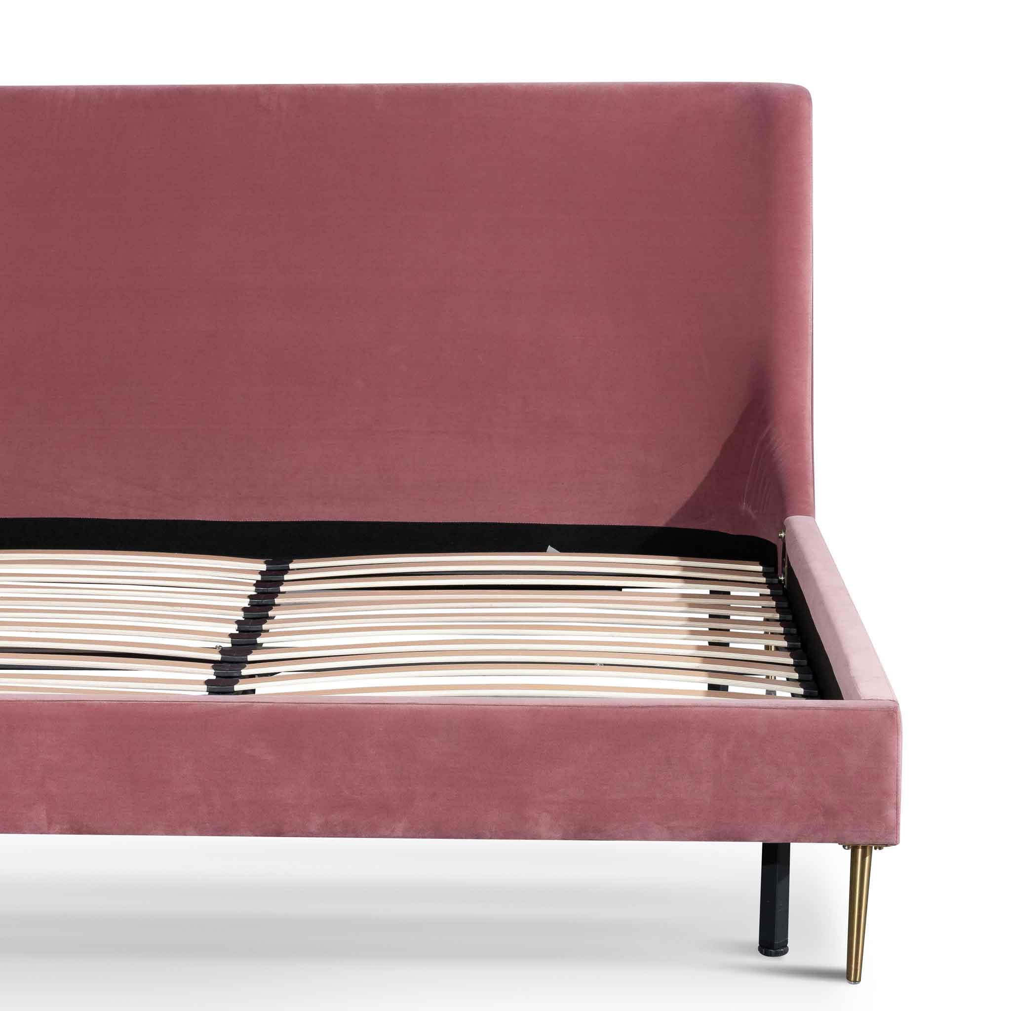 CBD6283-MI King Bed Frame - Blush Peach Velvet - Image 3