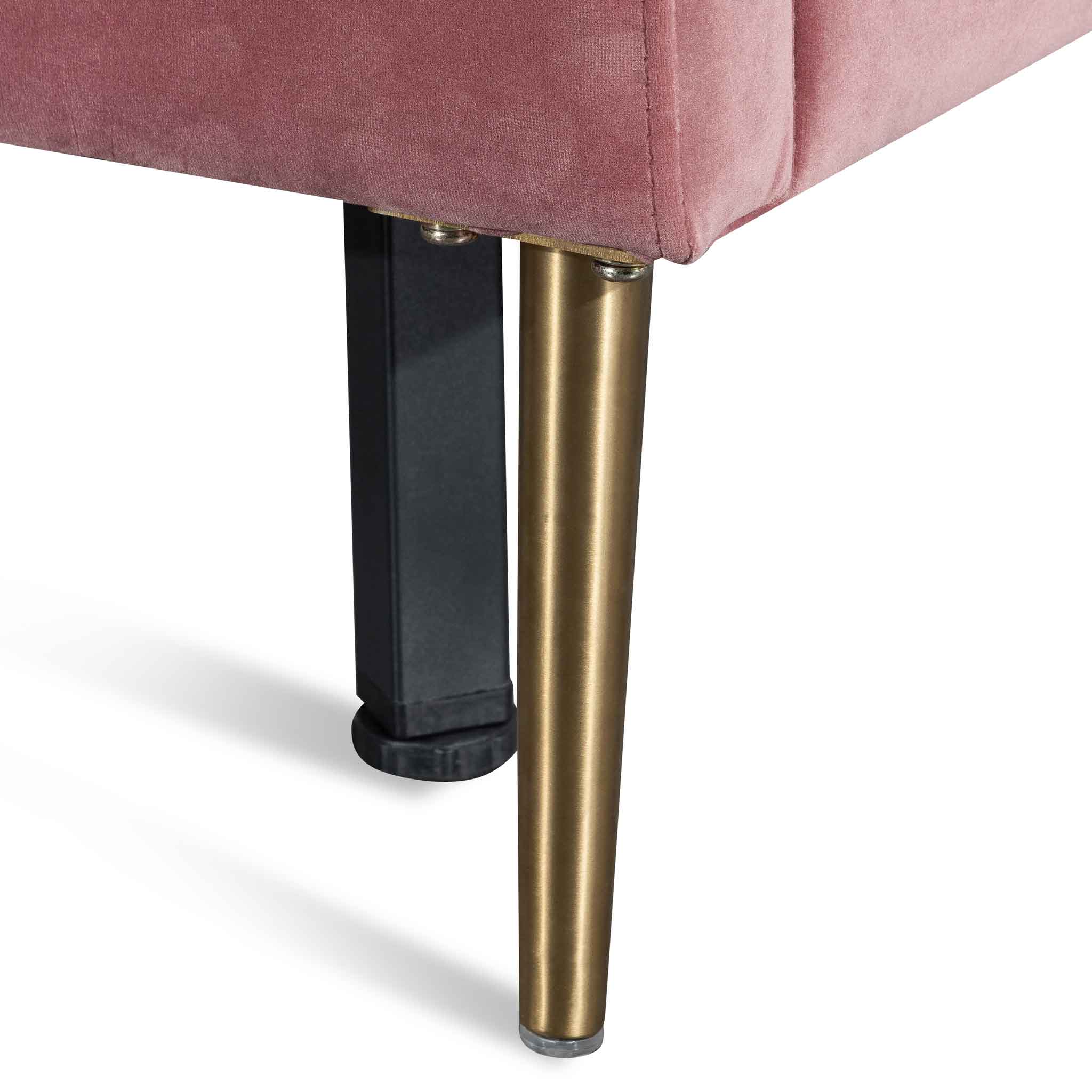 CBD6283-MI King Bed Frame - Blush Peach Velvet - Image 6