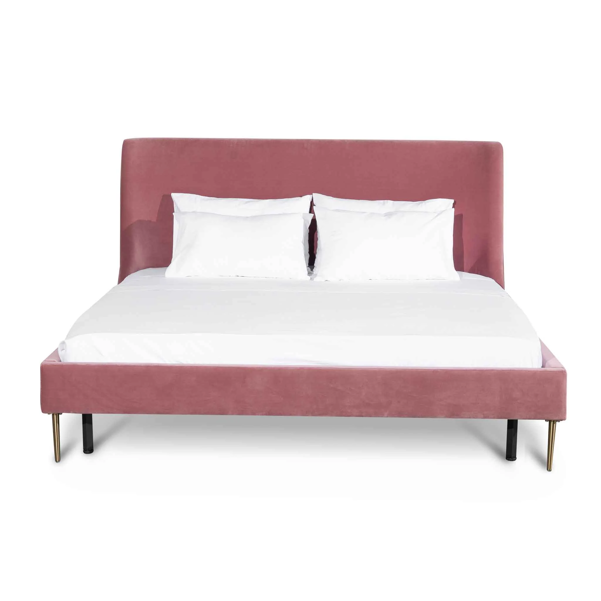 CBD6283-MI King Bed Frame - Blush Peach Velvet - Image 9