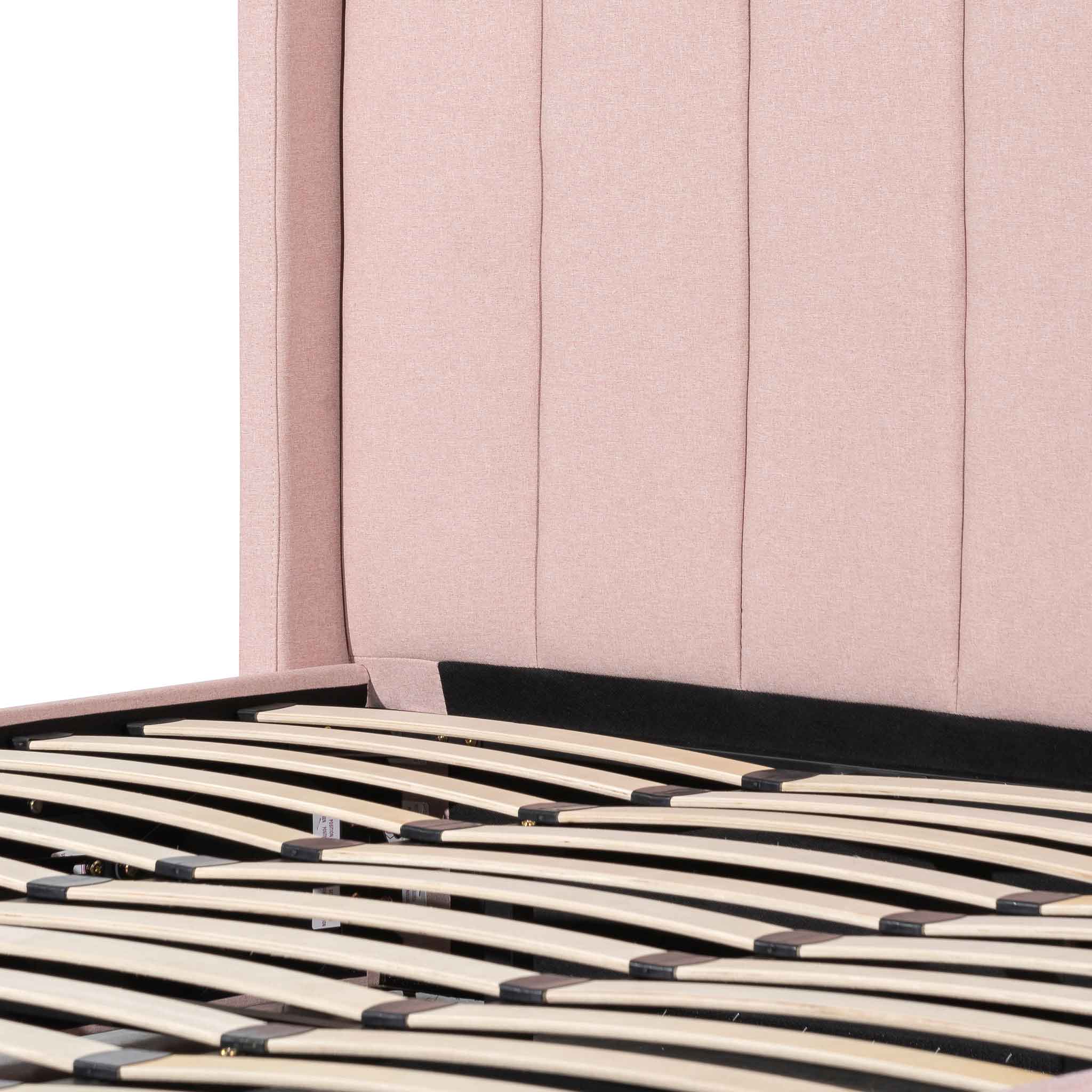CBD6357-YO Fabric King Bed - Blush Pink with Storage - Image 3
