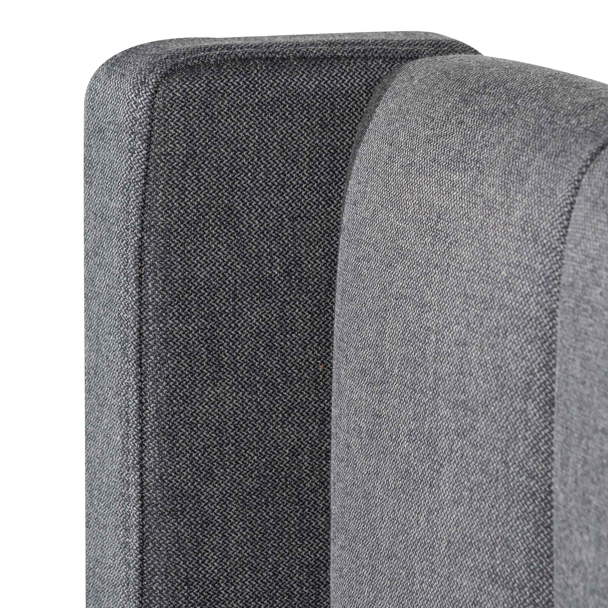 CBD6358-YO Fabric Single Bed Frame - Charcoal Grey with Storage - Image 7