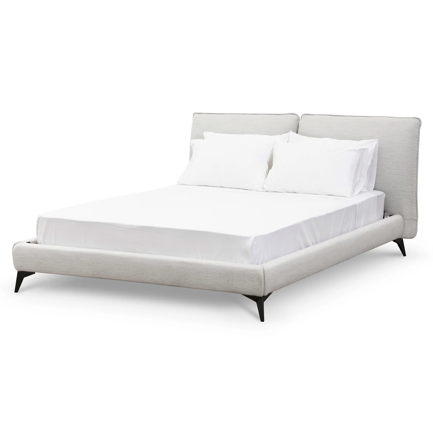 CBD6636-YO Fabric Queen Bed - Pearl Grey - Image 3