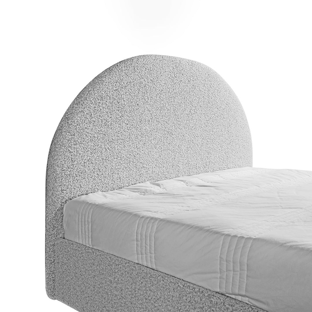 CBD6896-YO Queen Sized Bed Frame - Cloudy Pepper Boucle with Storage - Image 4