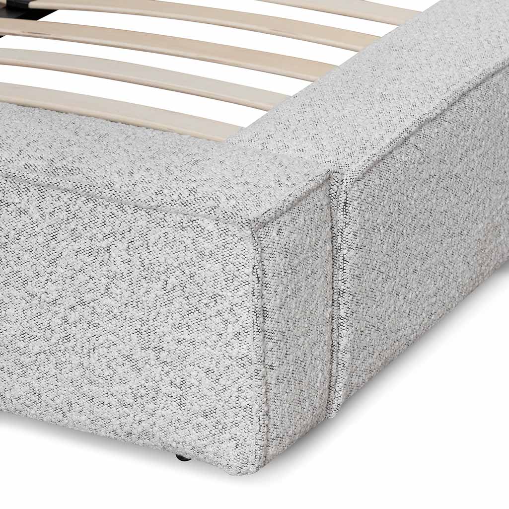 CBD6899-YO Queen Sized Bed Frame - Cloudy Pepper Boucle - Image 10